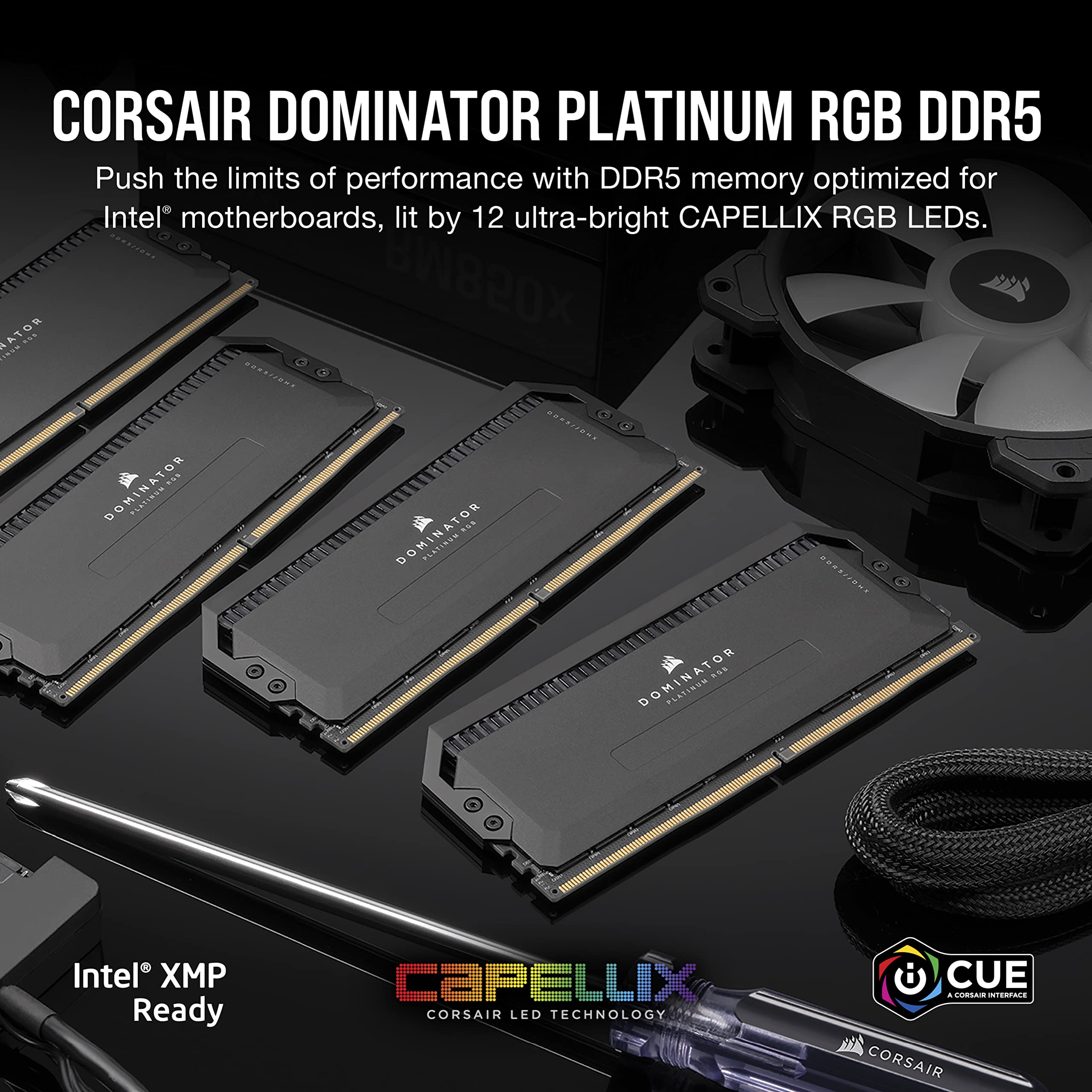 corsair-dominator-platinum-rgb-ddr5-64gb-4x16gb-6600mhz-cl32-intel-xmp-3-0-icue- image 2