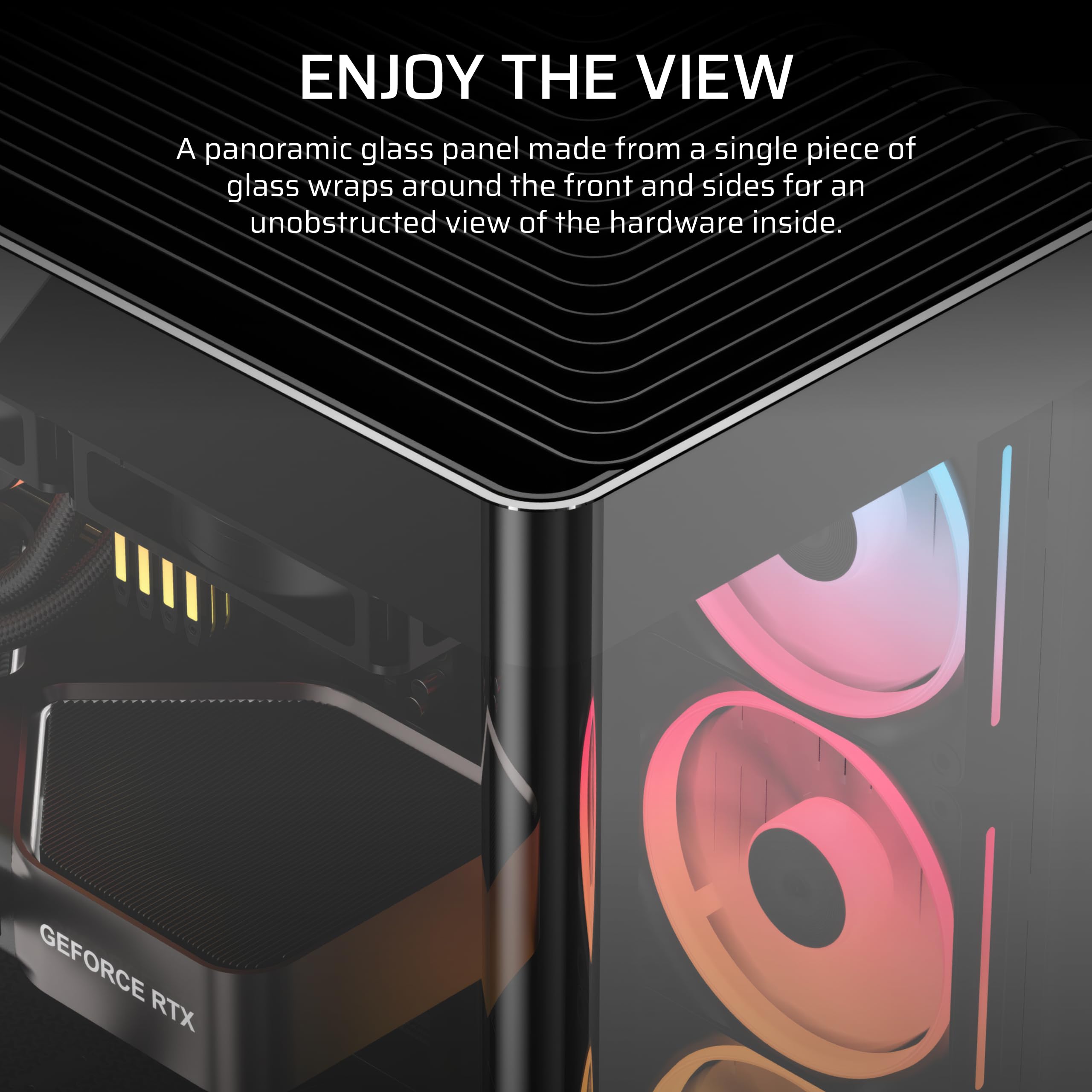 corsair-frame-4500x-lx-rgb-link-panoramic-mid-tower-pc-case-3x-pre-installed-fan image 3