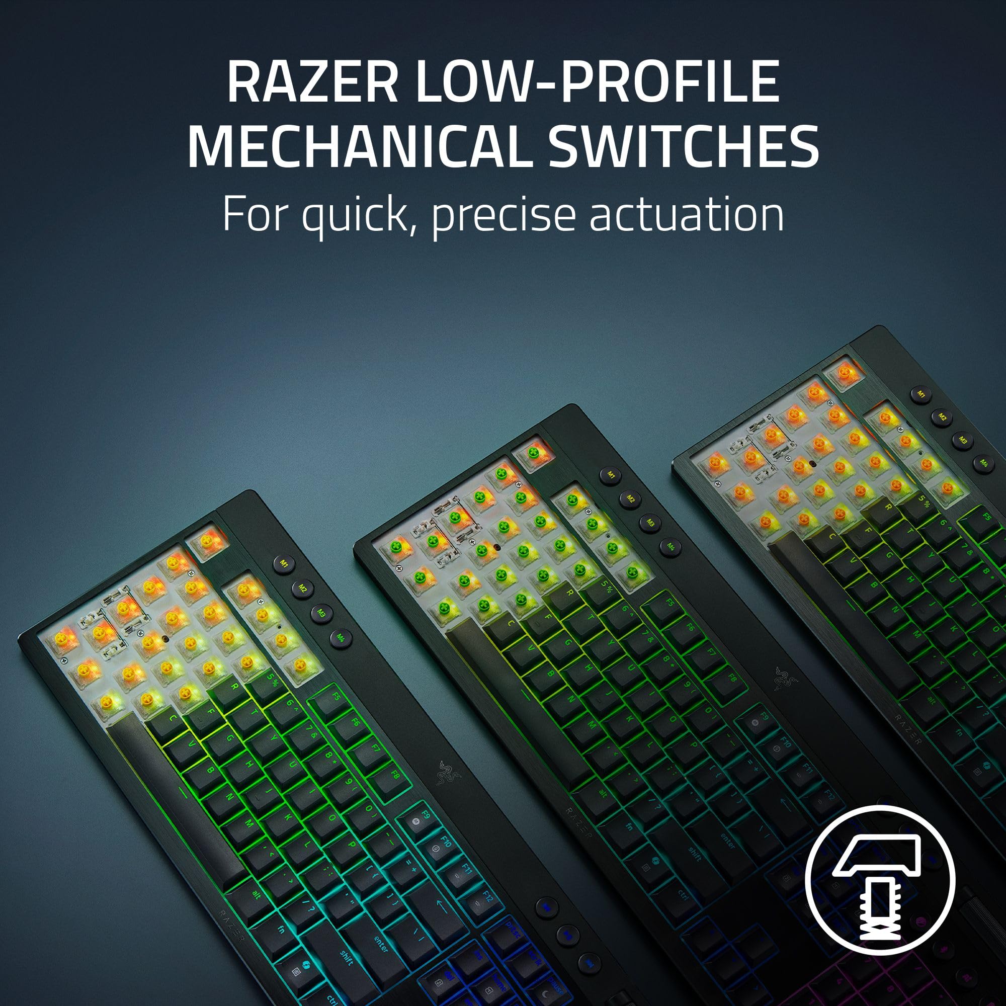 razer-blackwidow-v4-low-profile-tkl-hyperspeed-wireless-gaming-keyboard-green-sw image 2