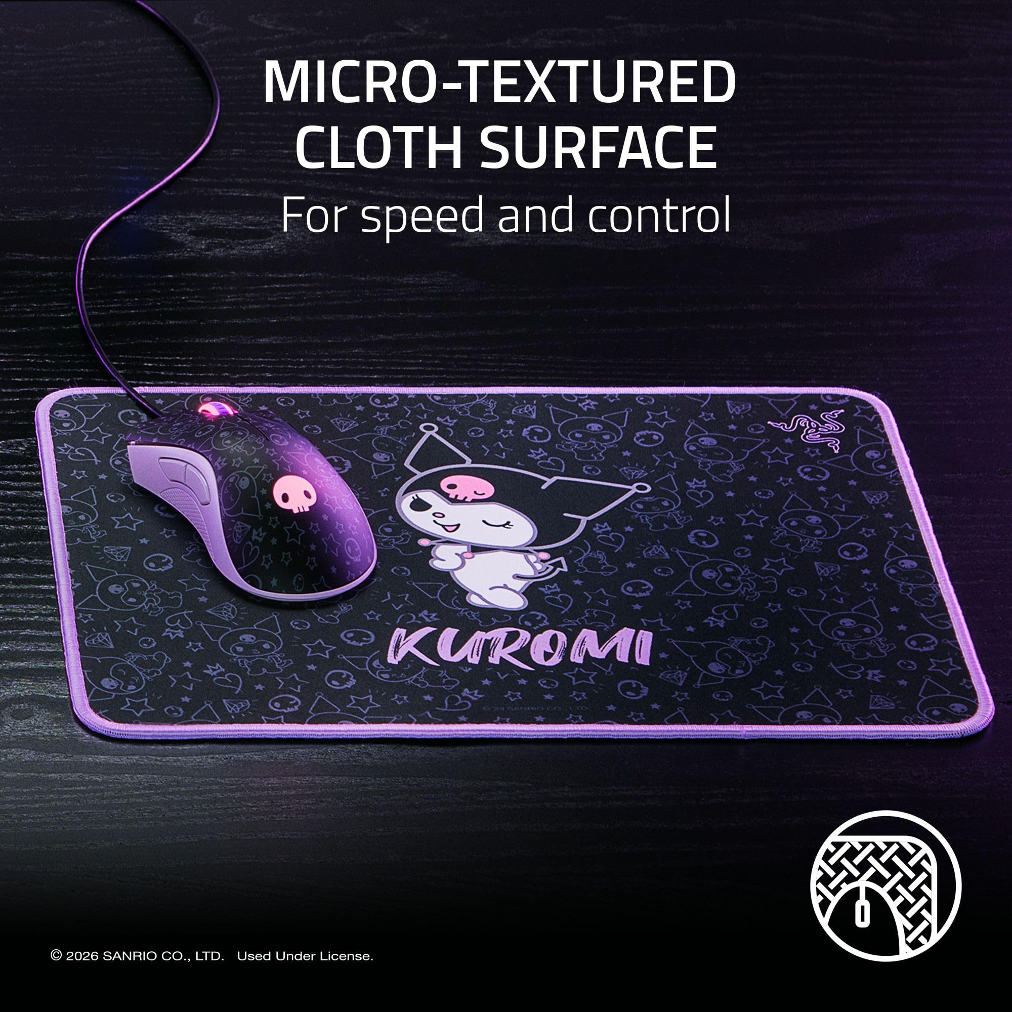 razer-goliathus-gaming-mousepad-kuromi-edition-medium-10-x-13-98-in image 2