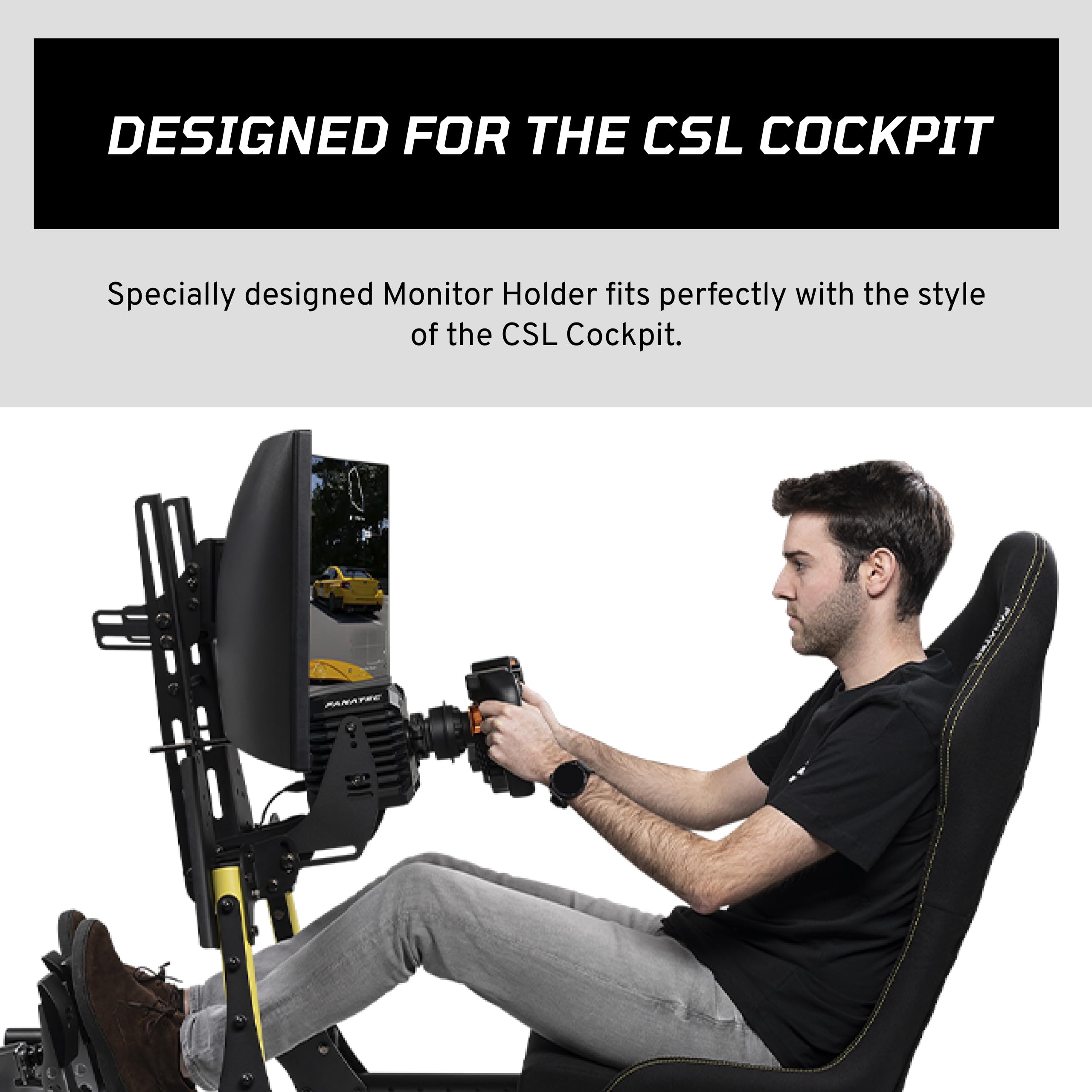 fanatec-csl-cockpit-monitor-holder-adjustable-monitor-mount-for-csl-cockpit-wide image 2