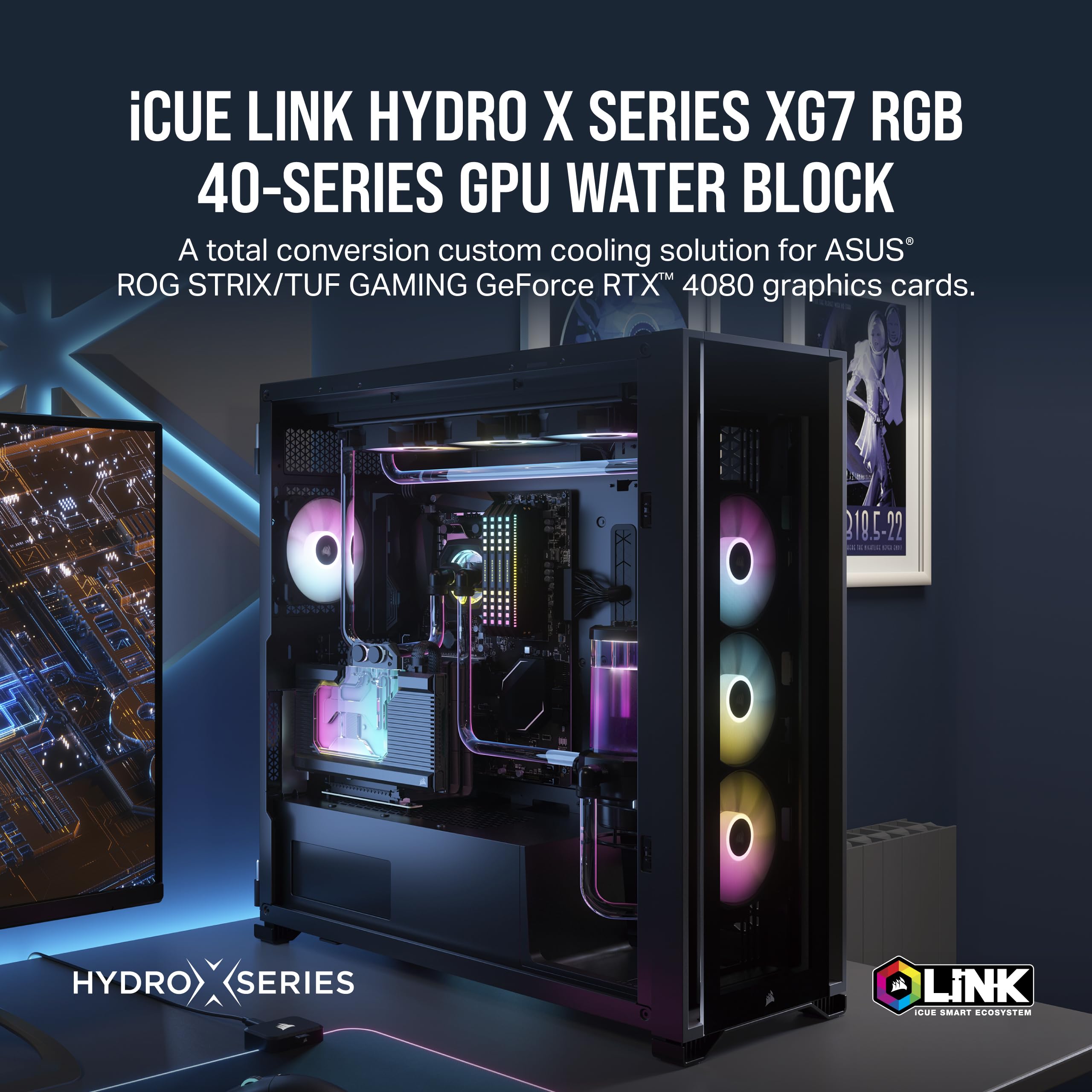 corsair-hydro-x-series-icue-link-xg7-rgb-gpu-water-block-for-asus-rtx-4080-strix image 2
