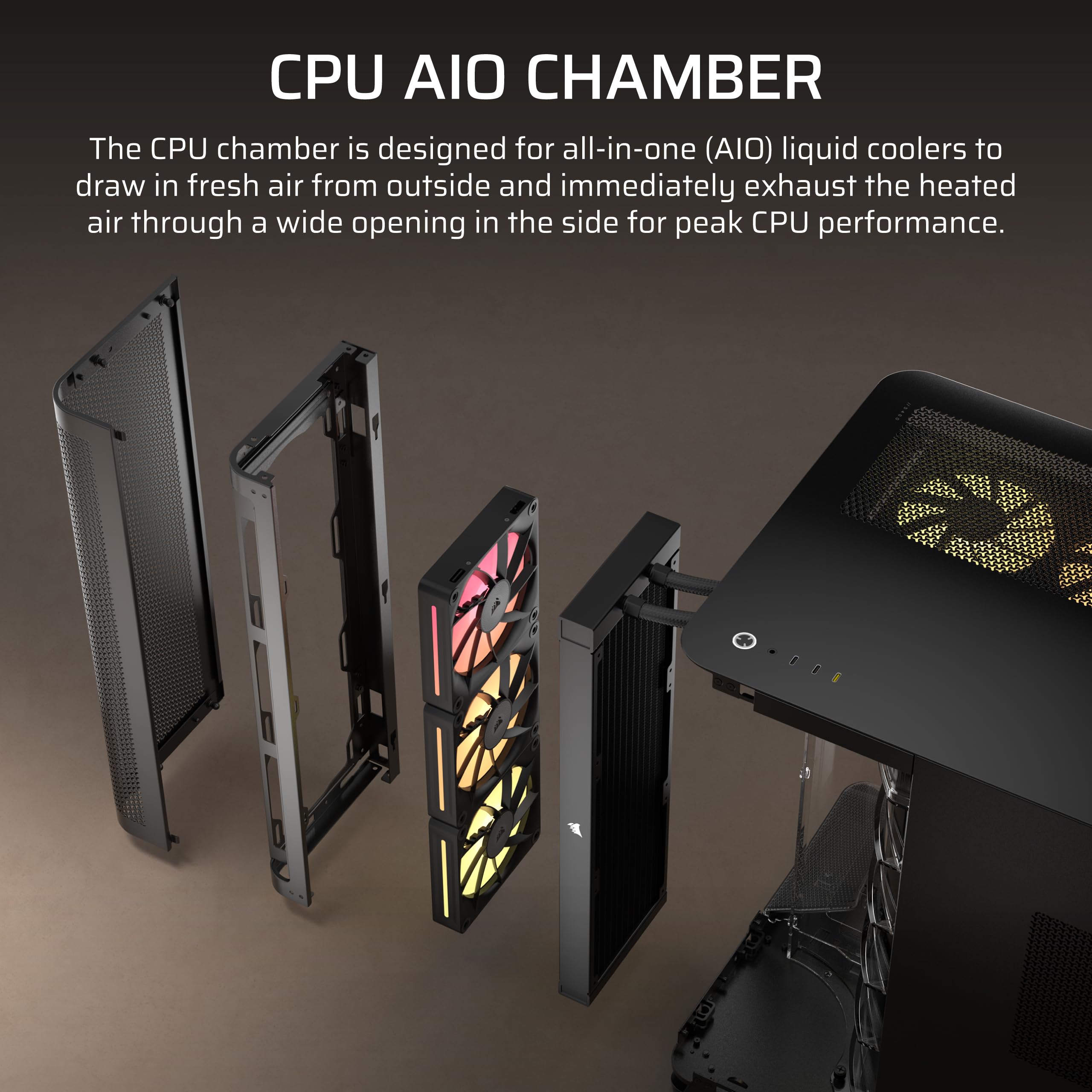 corsair-air-5400-lx-r-rgb-icue-link-triple-chamber-mid-tower-case-black image 5