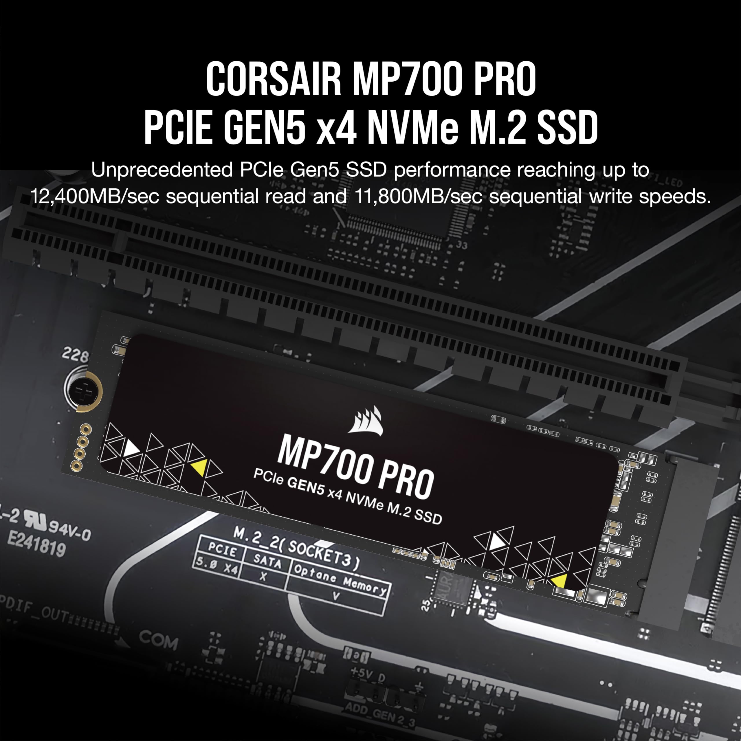 corsair-mp700-pro-1tb-m-2-pcie-gen5-x4-nvme-2-0-ssd-up-to-11-700mb-s-read-high-d image 2