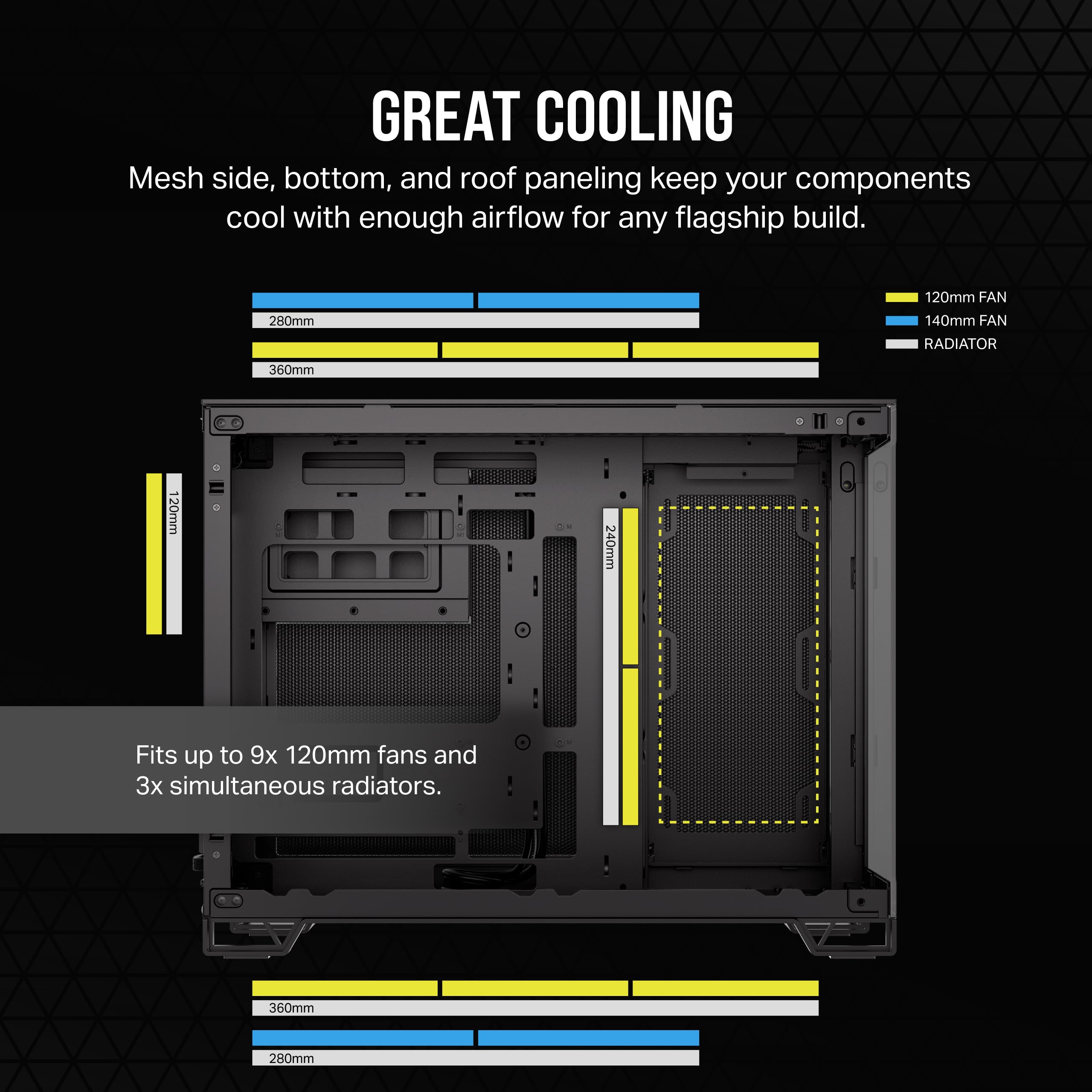 corsair-2500x-tempered-glass-matx-pc-case-black-dual-chamber-reverse-connection- image 5