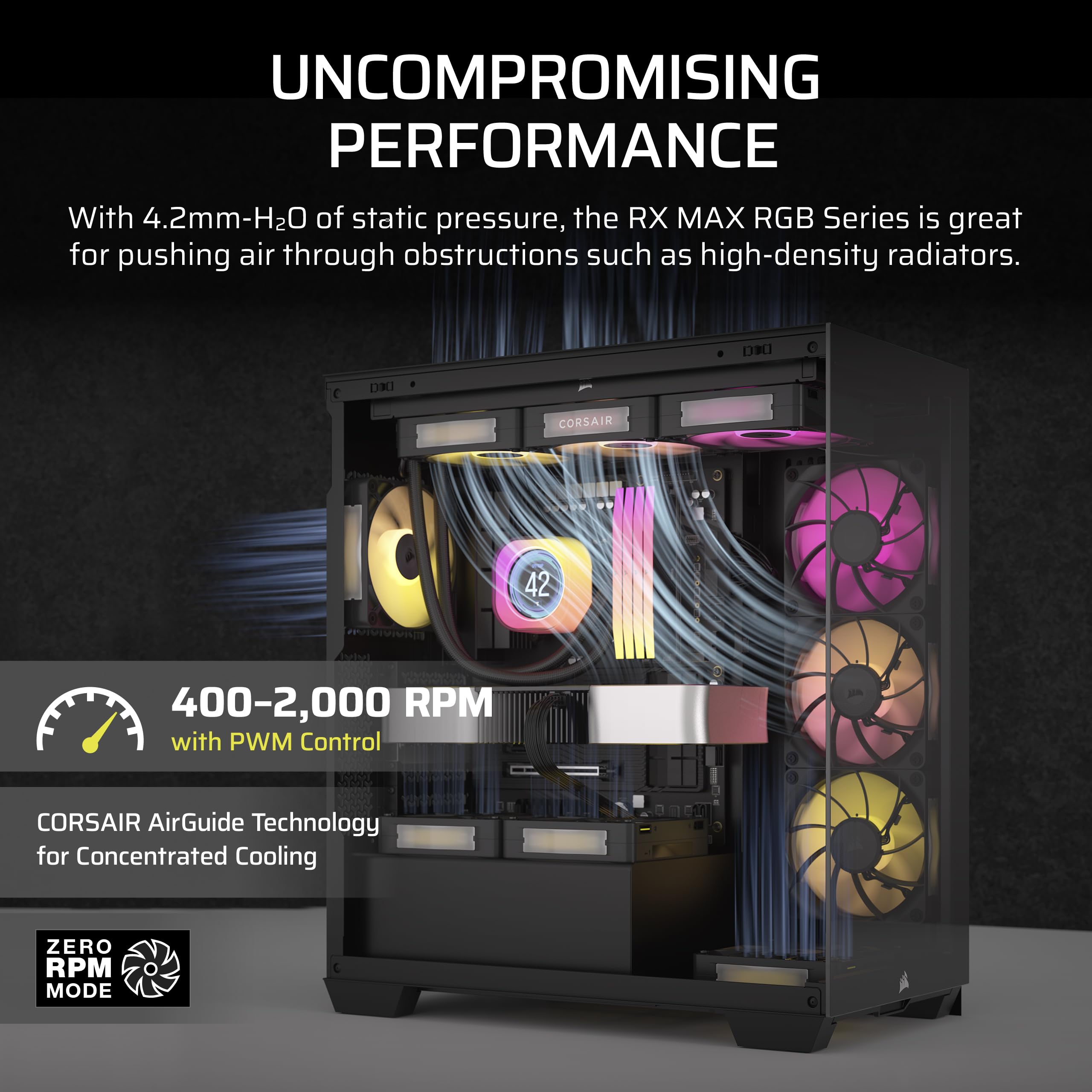 corsair-icue-link-rx120-max-rgb-120mm-pwm-thick-fan-high-static-pressure-magneti image 4