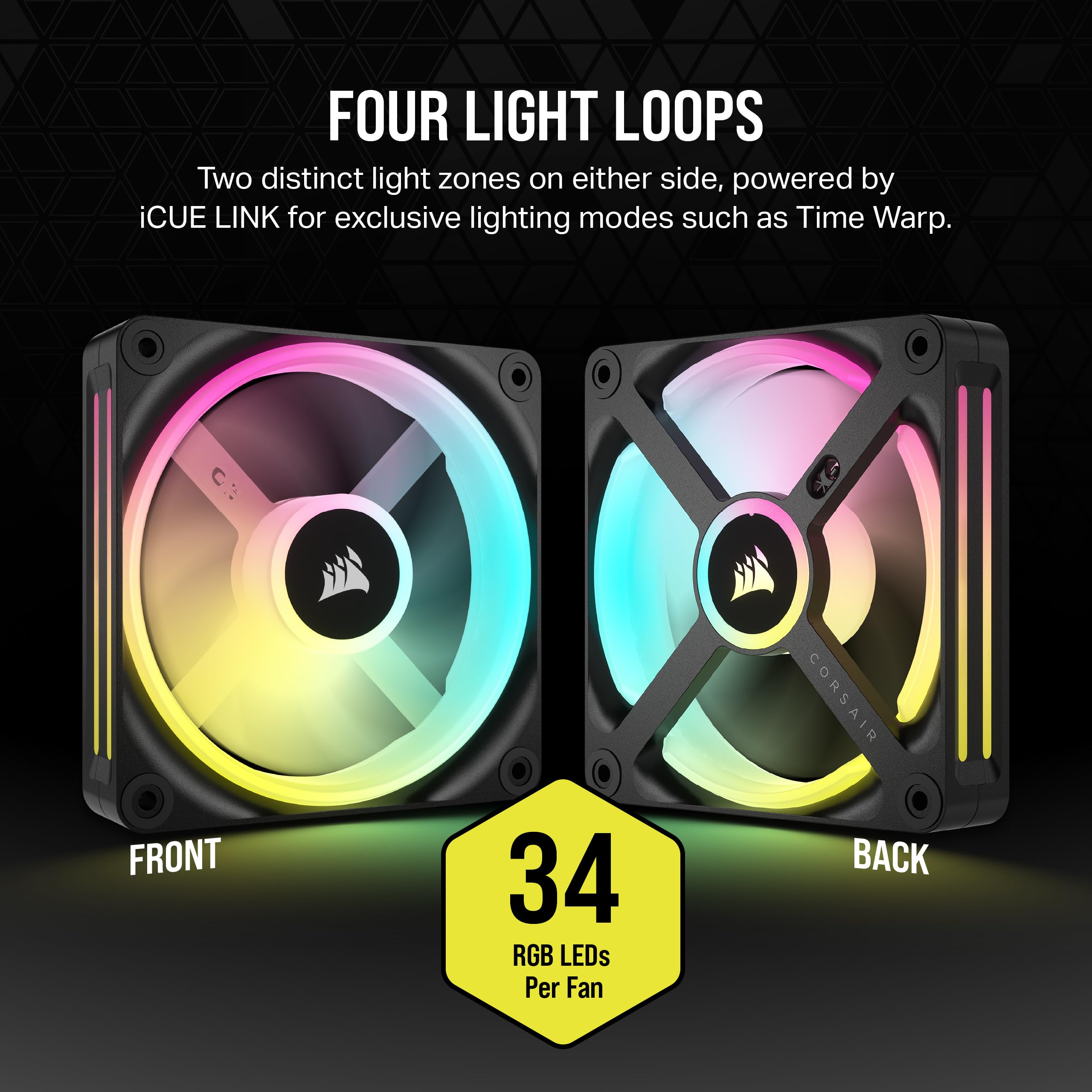 corsair-icue-link-qx120-rgb-120mm-pwm-fan-magnetic-dome-bearing-single-fan-black image 5