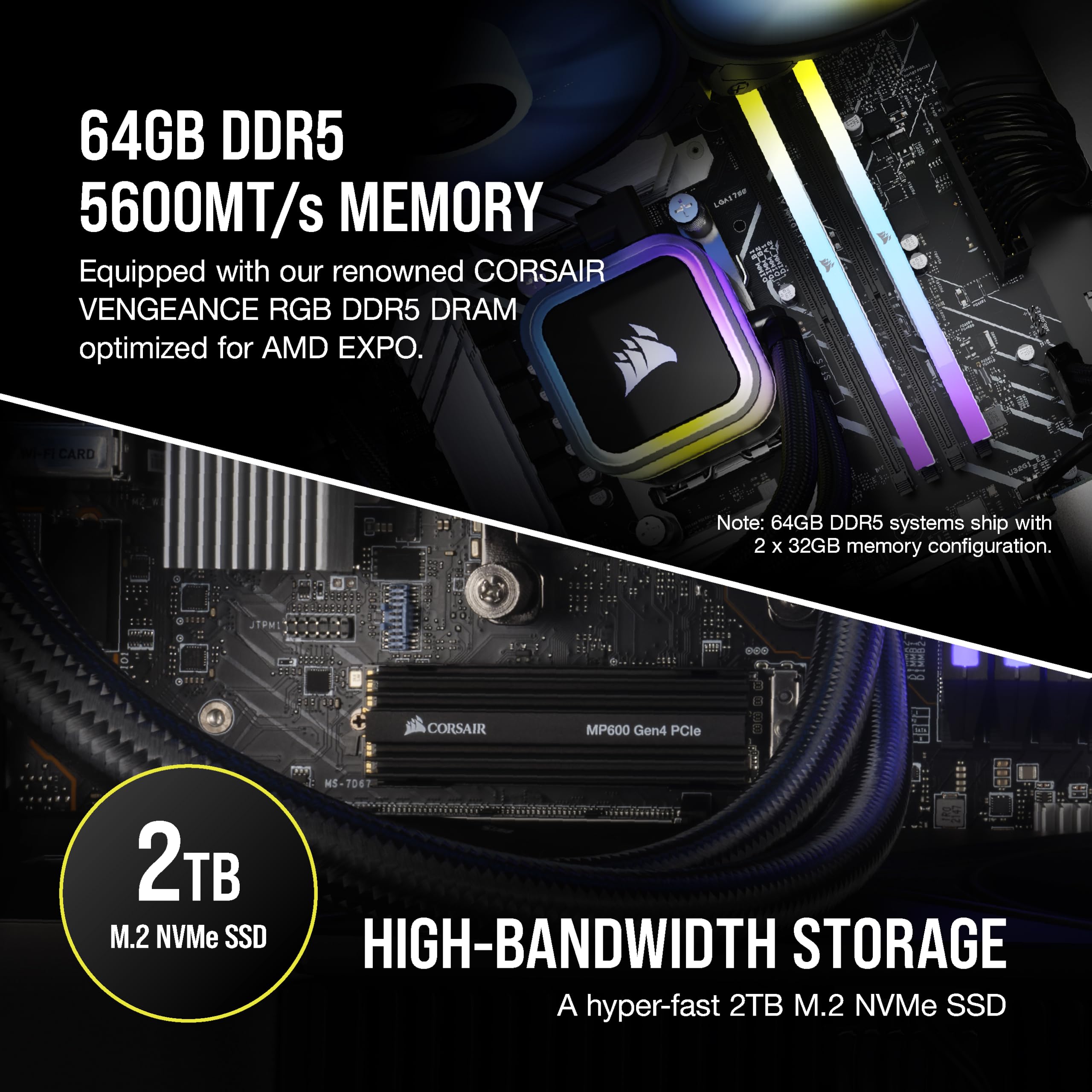 corsair-vengeance-a7300-series-gaming-pc-liquid-cooled-ryzen-9-7900x-rtx-4090-64 image 5