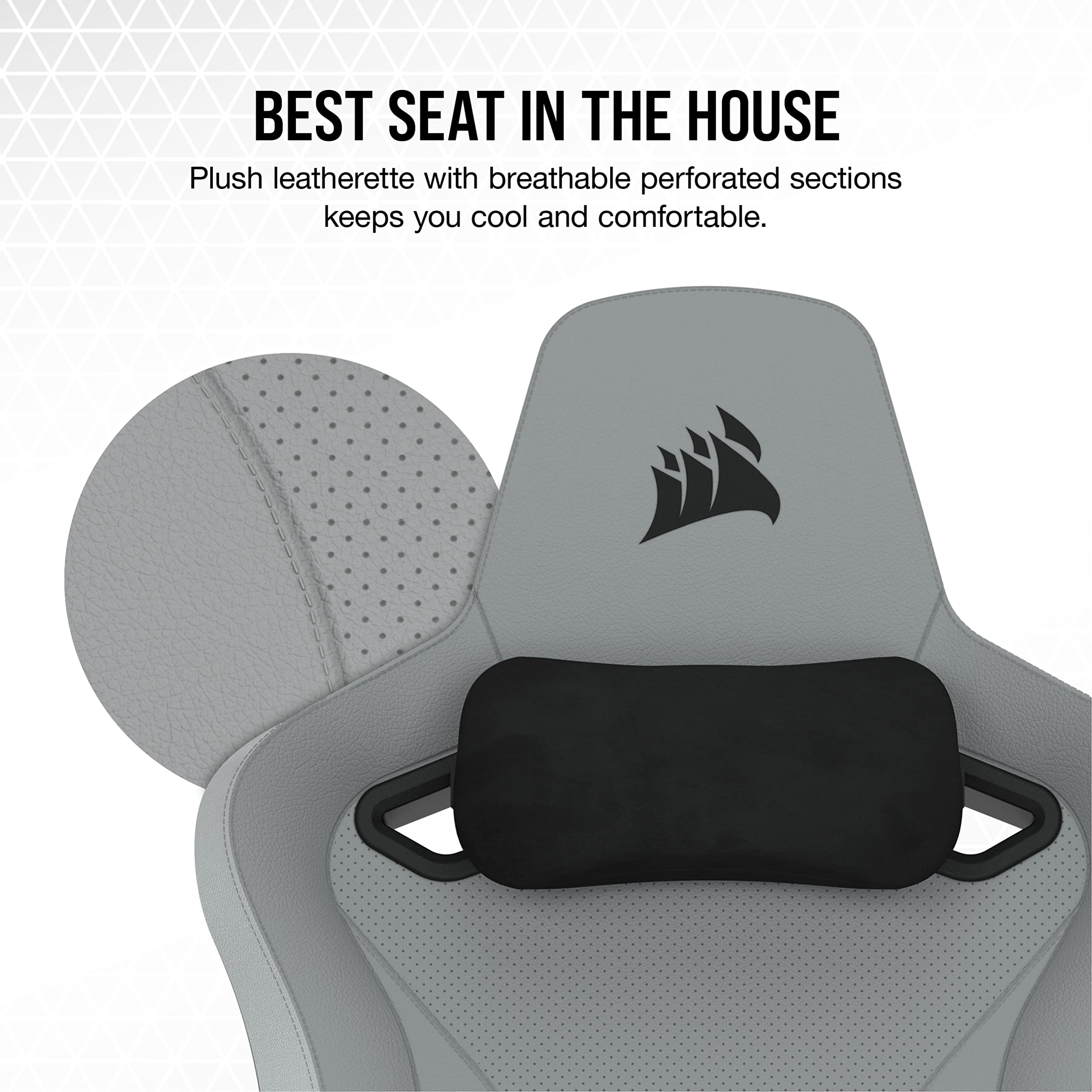 corsair-tc200-leatherette-gaming-chair-standard-fit-light-gray-and-white-adjusta image 4