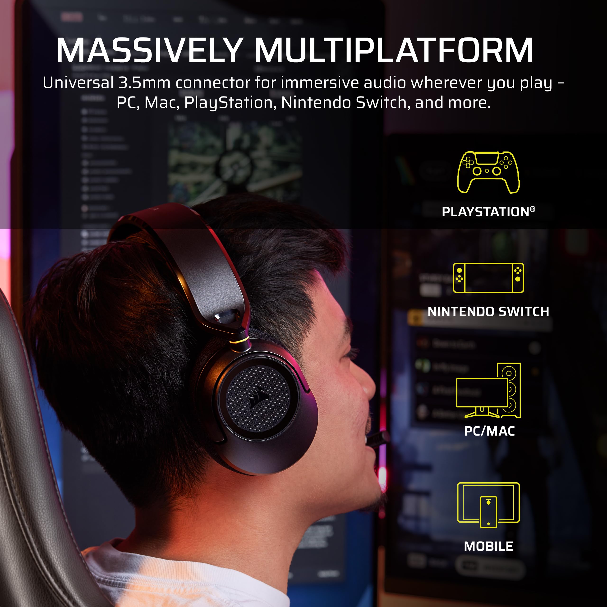 corsair-hs35-v3-wired-gaming-headset-with-mic-3-5mm-pc-ps5-ps4-switch-xbox-mac-c image 3
