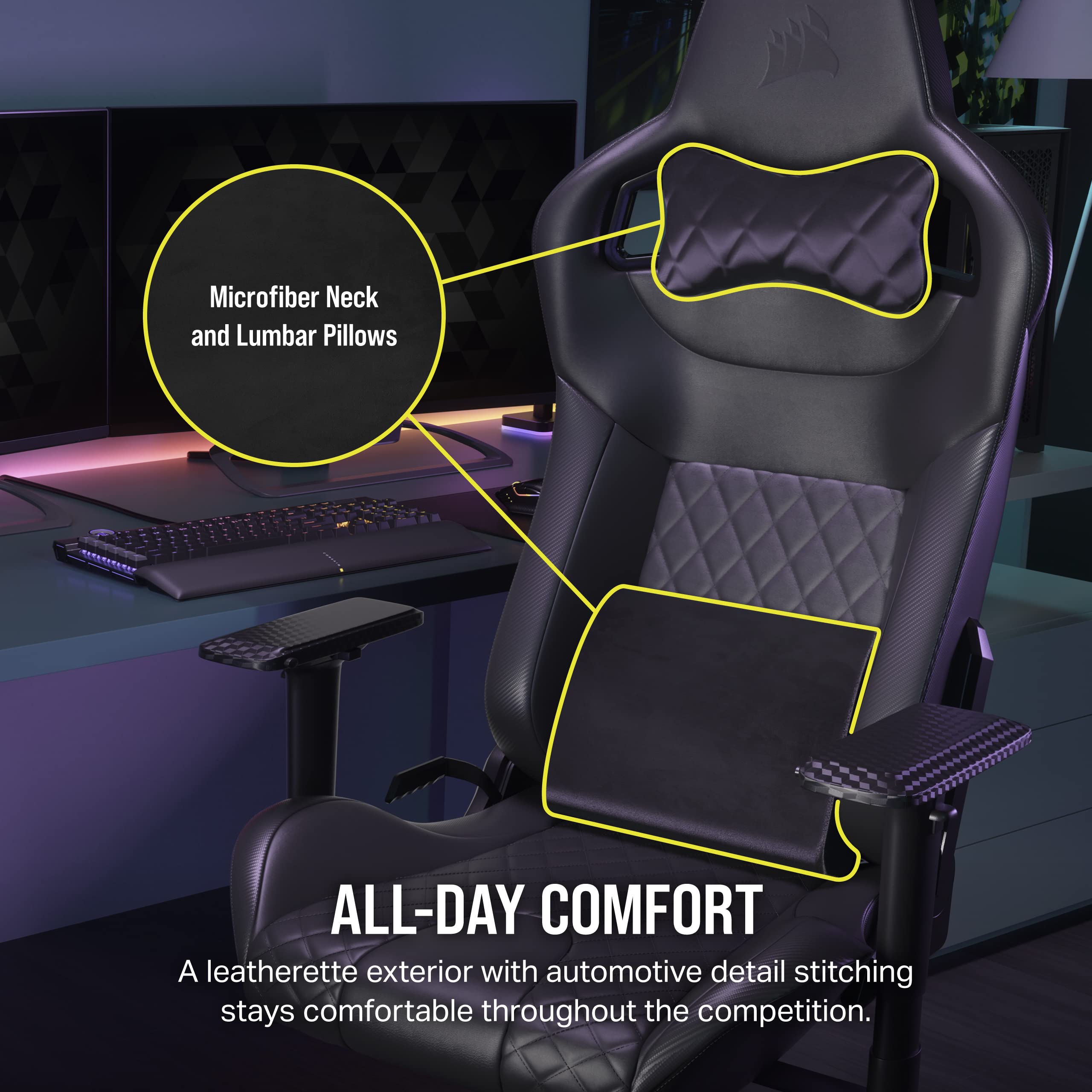 corsair-t1-race-gaming-chair-2023-black image 4