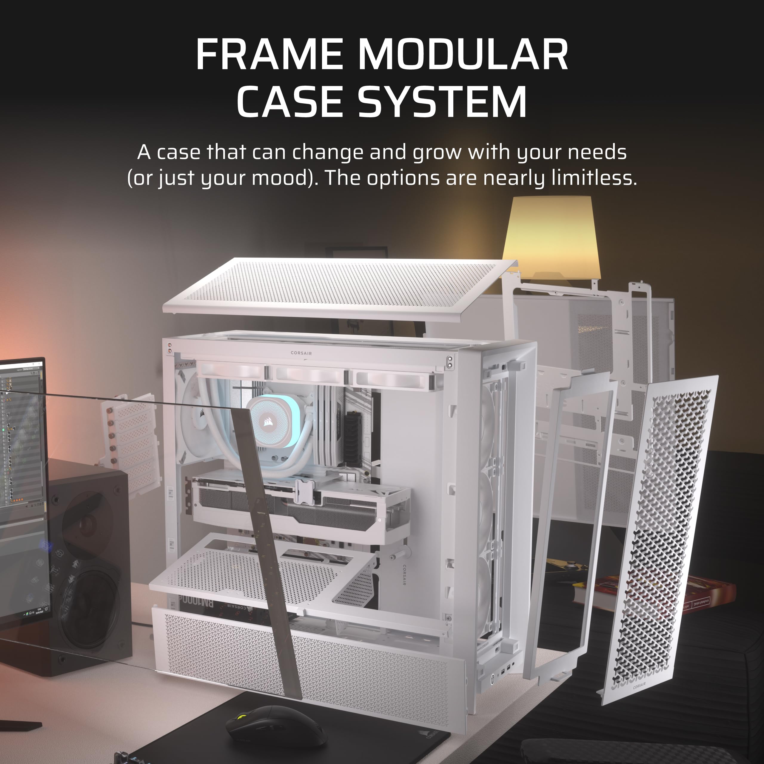 corsair-4000d-rs-frame-modular-high-airflow-mid-tower-pc-case-3x-rs-fans-infinir image 4