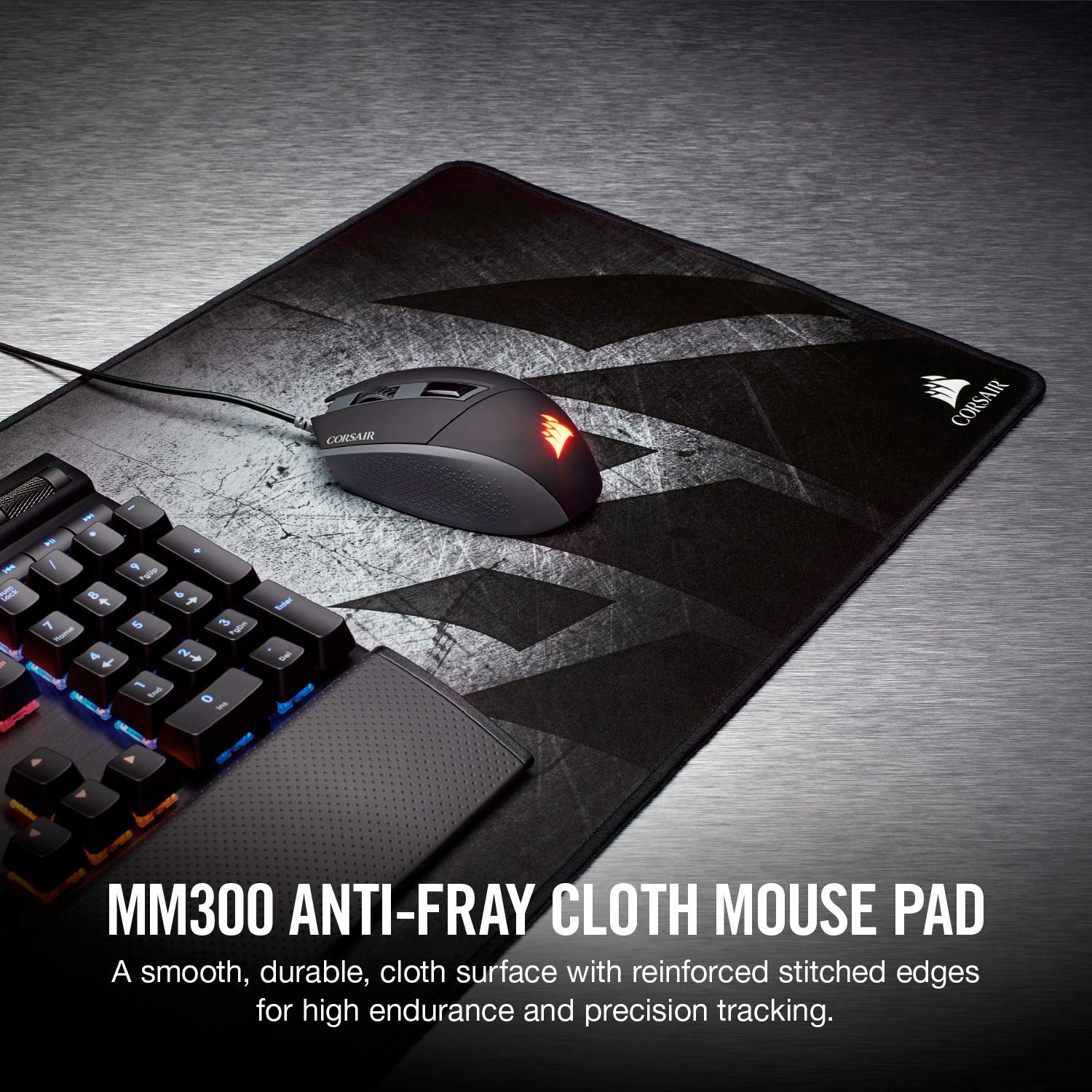 corsair-mm300-anti-fray-cloth-gaming-mouse-pad-extended-high-performance-textile image 2