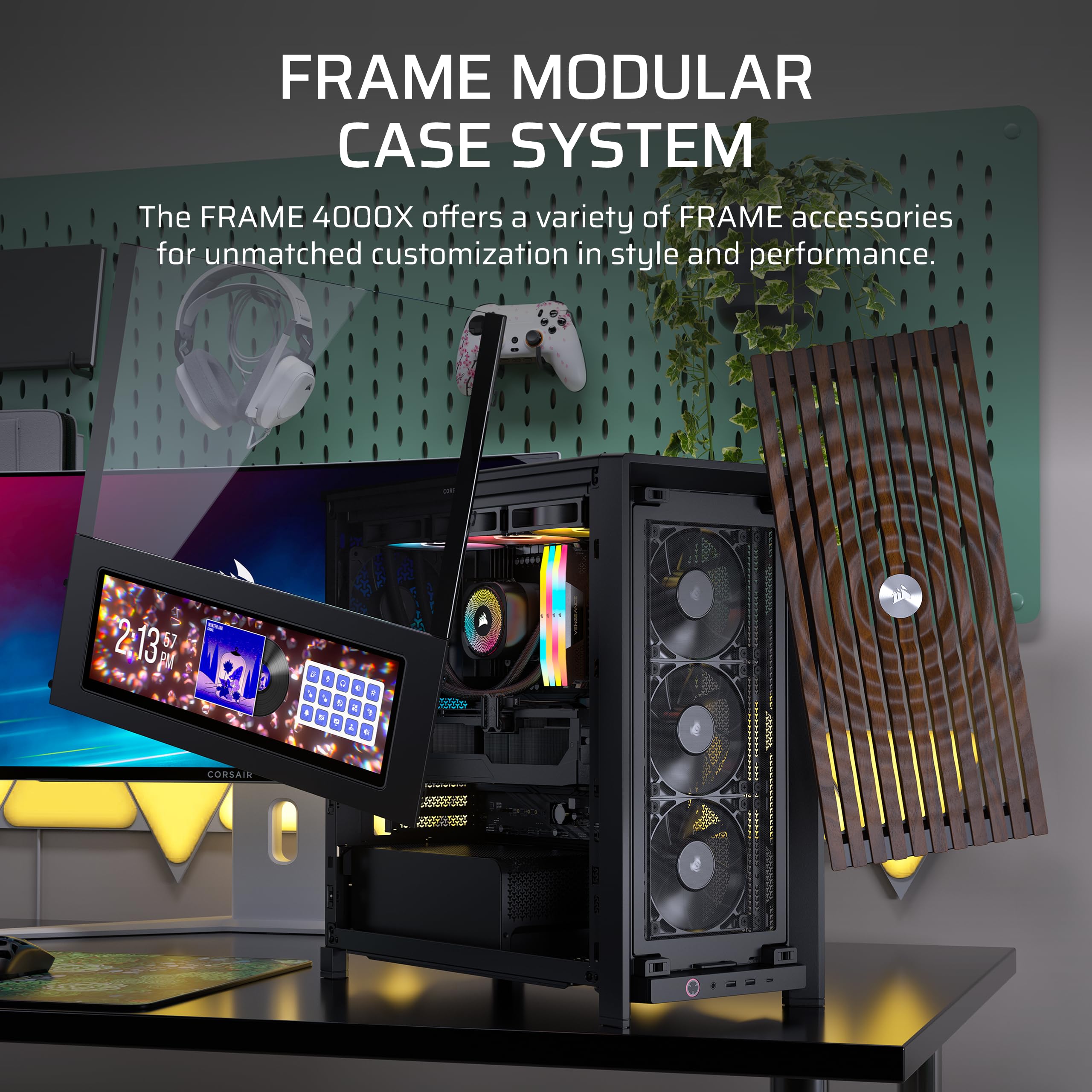 corsair-frame-4000x-rs-modular-mid-tower-atx-pc-case-rgb-front-panel-4x-rs120-pw image 4