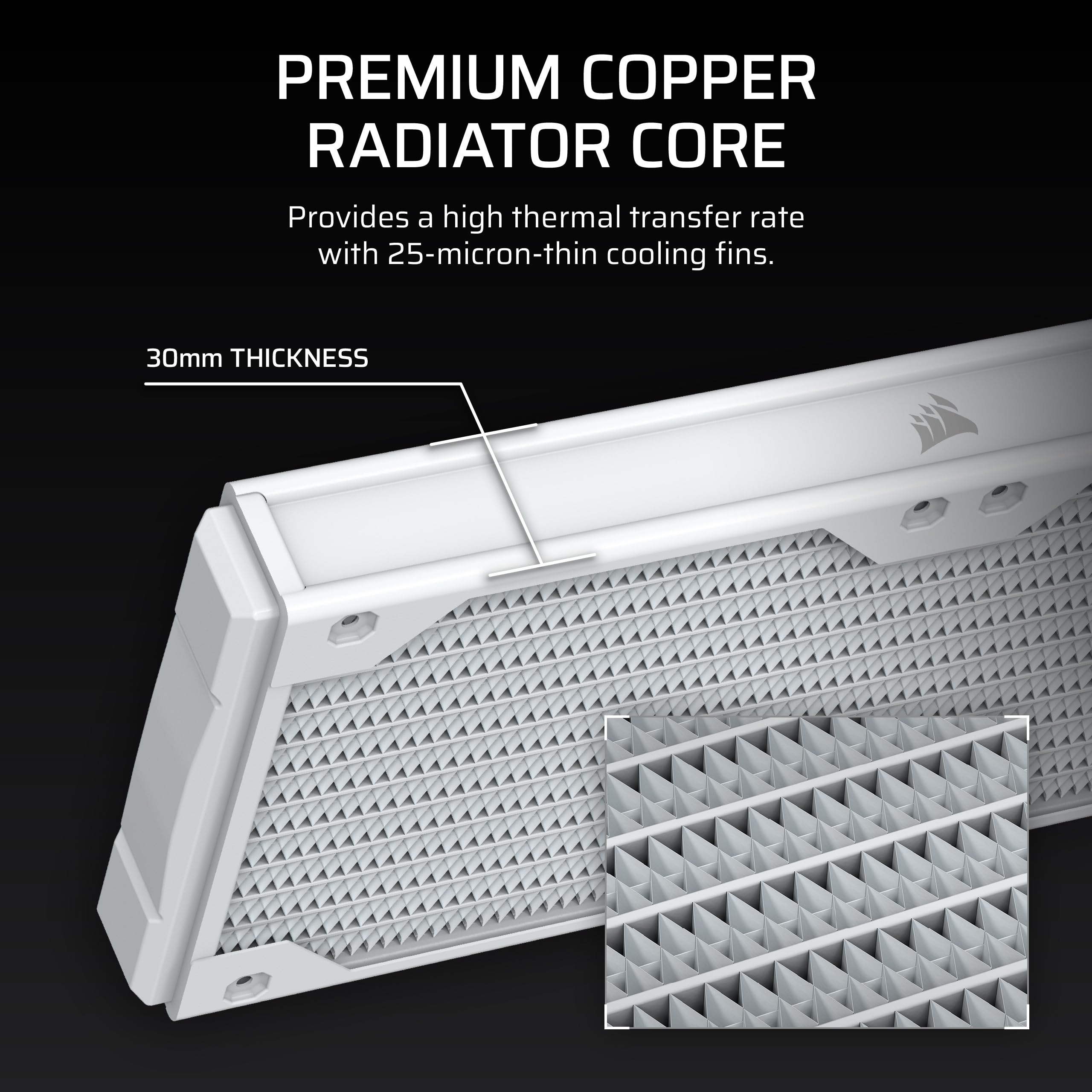 corsair-hydro-x-series-xr5-240mm-v2-custom-cooling-radiator-white-copper-core-ic image 4