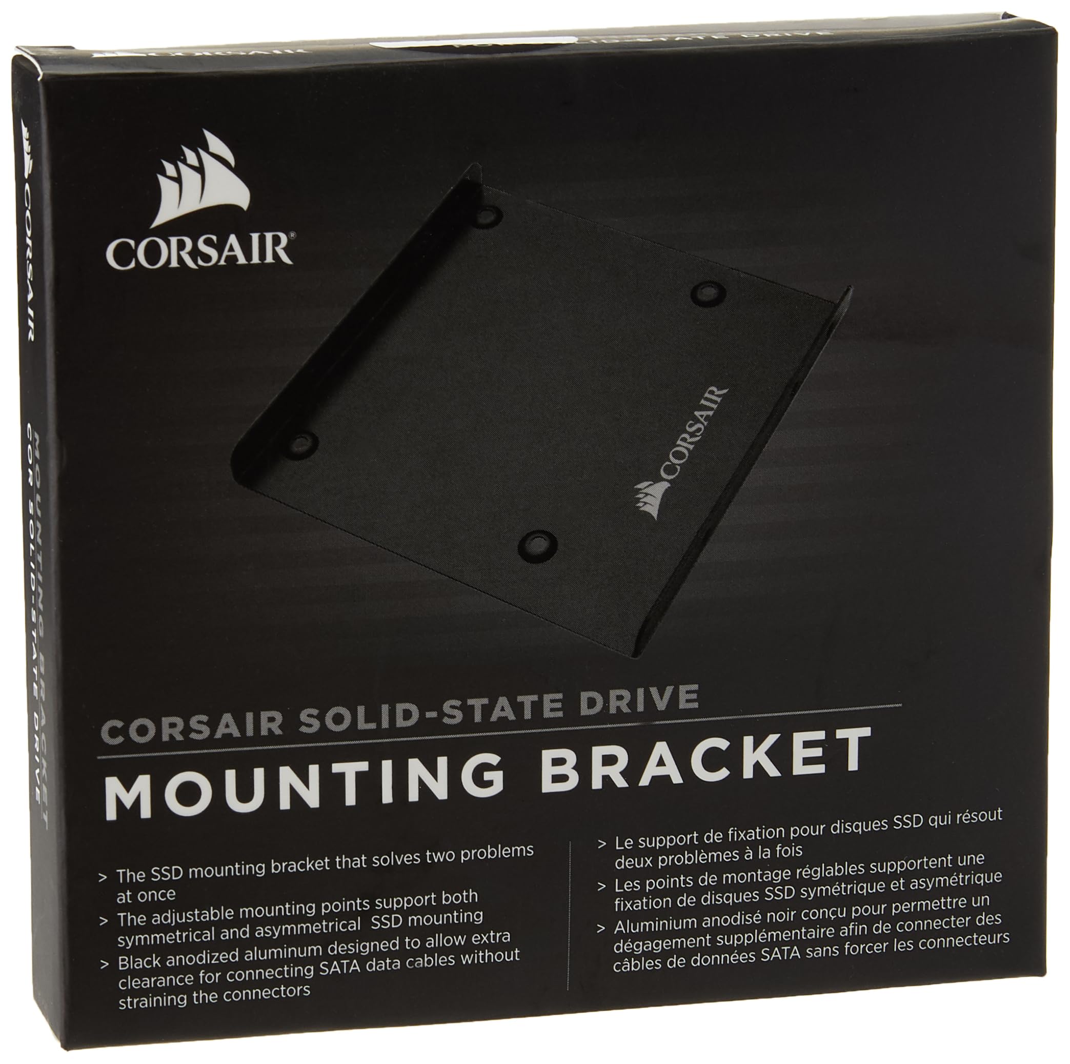 corsair-single-ssd-mounting-bracket-3-5-to-2-5-drive-bay-adapter-black-aluminum image 3