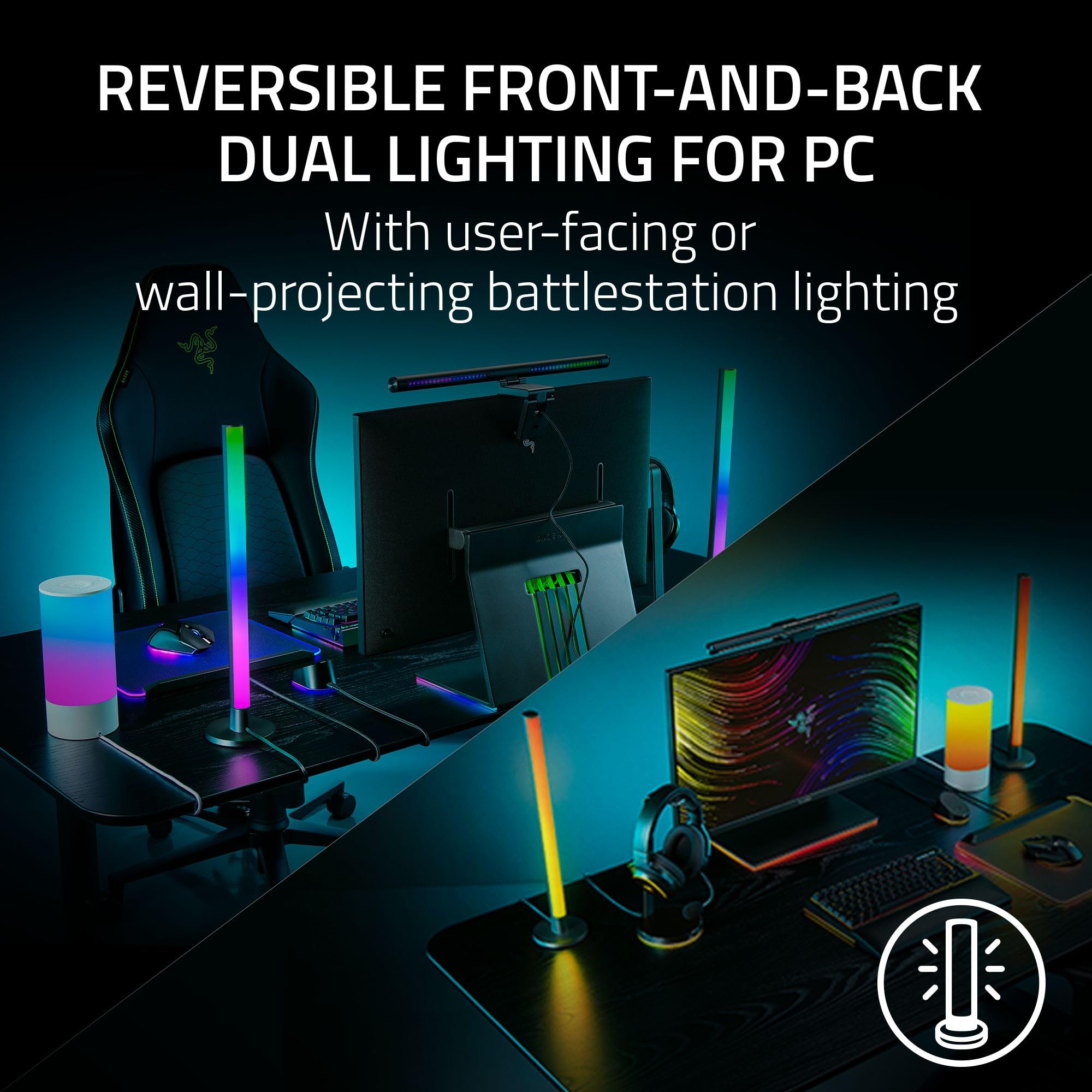 razer-aether-standing-light-bars-dual-front-back-chroma-rgb-matter-compatible-si image 2