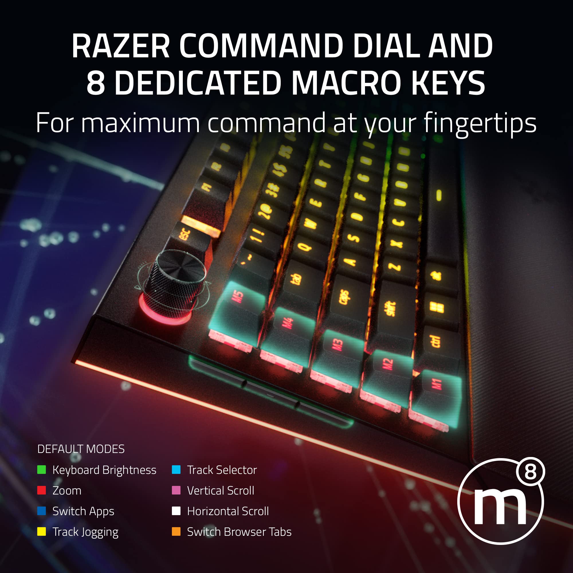 razer-blackwidow-v4-pro-wired-mechanical-gaming-keyboard-green-tactile-switches- image 4