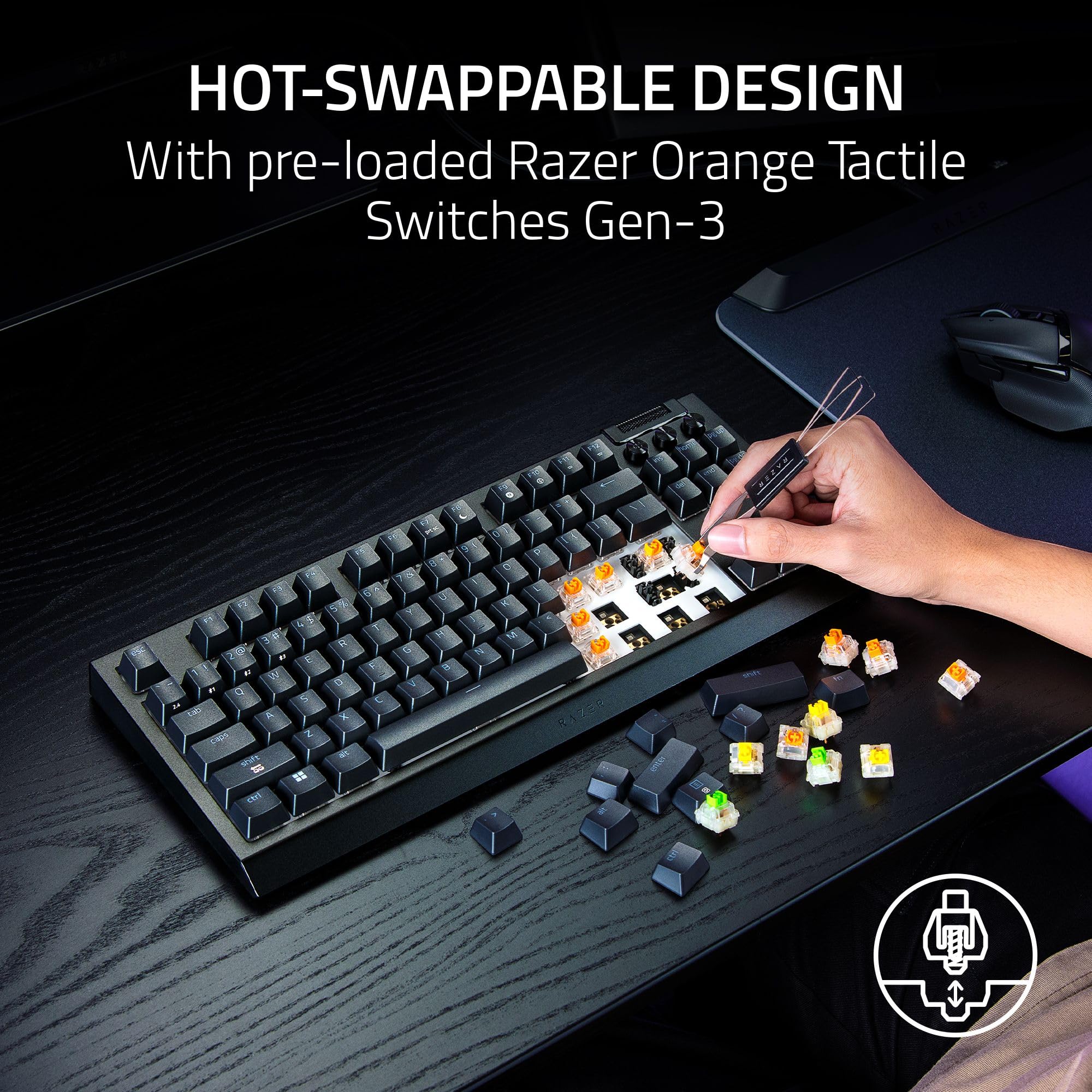 razer-blackwidow-v4-tkl-hyperspeed-wireless-hot-swappable-gaming-keyboard-orange image 3