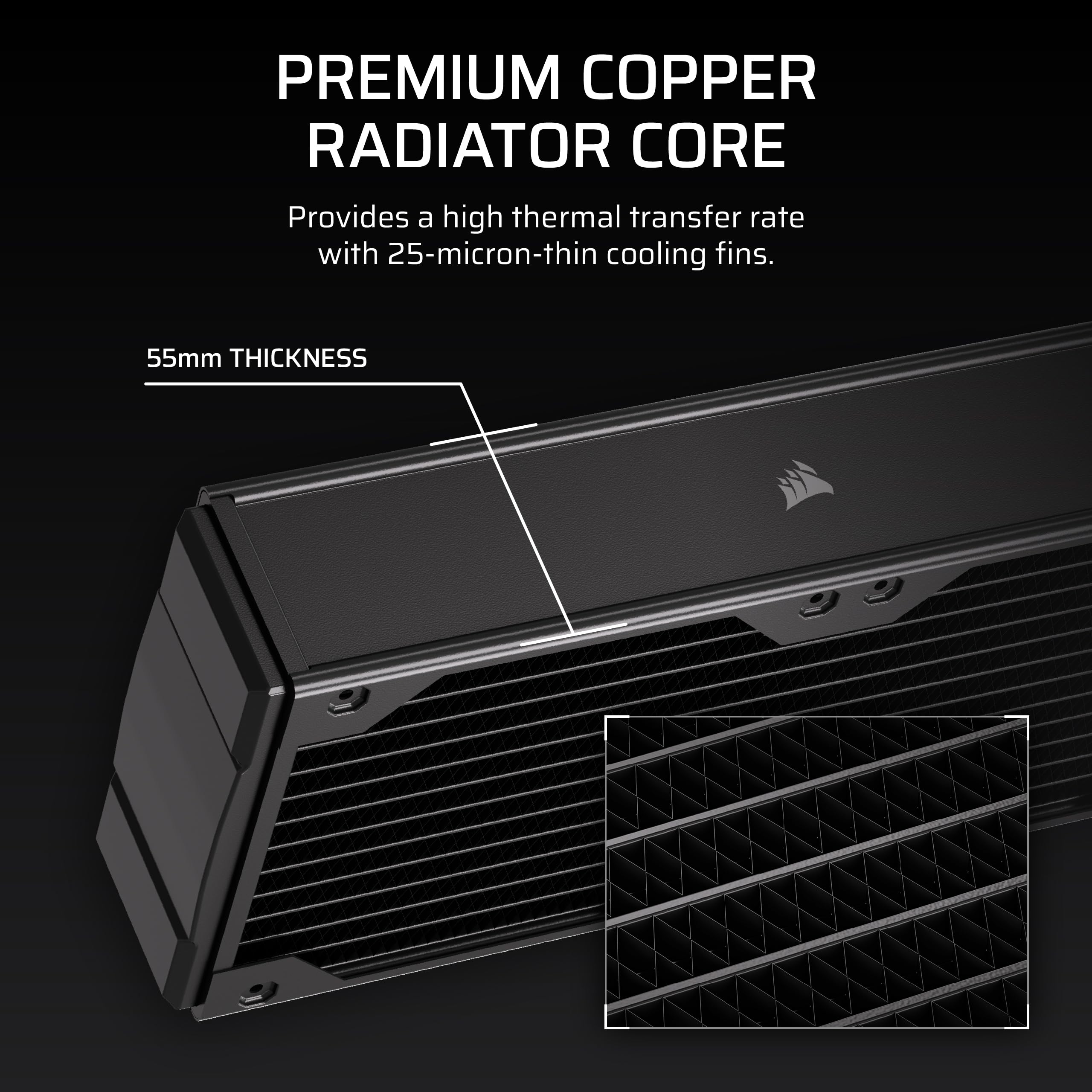 corsair-hydro-x-series-xr7-240mm-v2-custom-cooling-radiator-copper-core-55mm-thi image 4