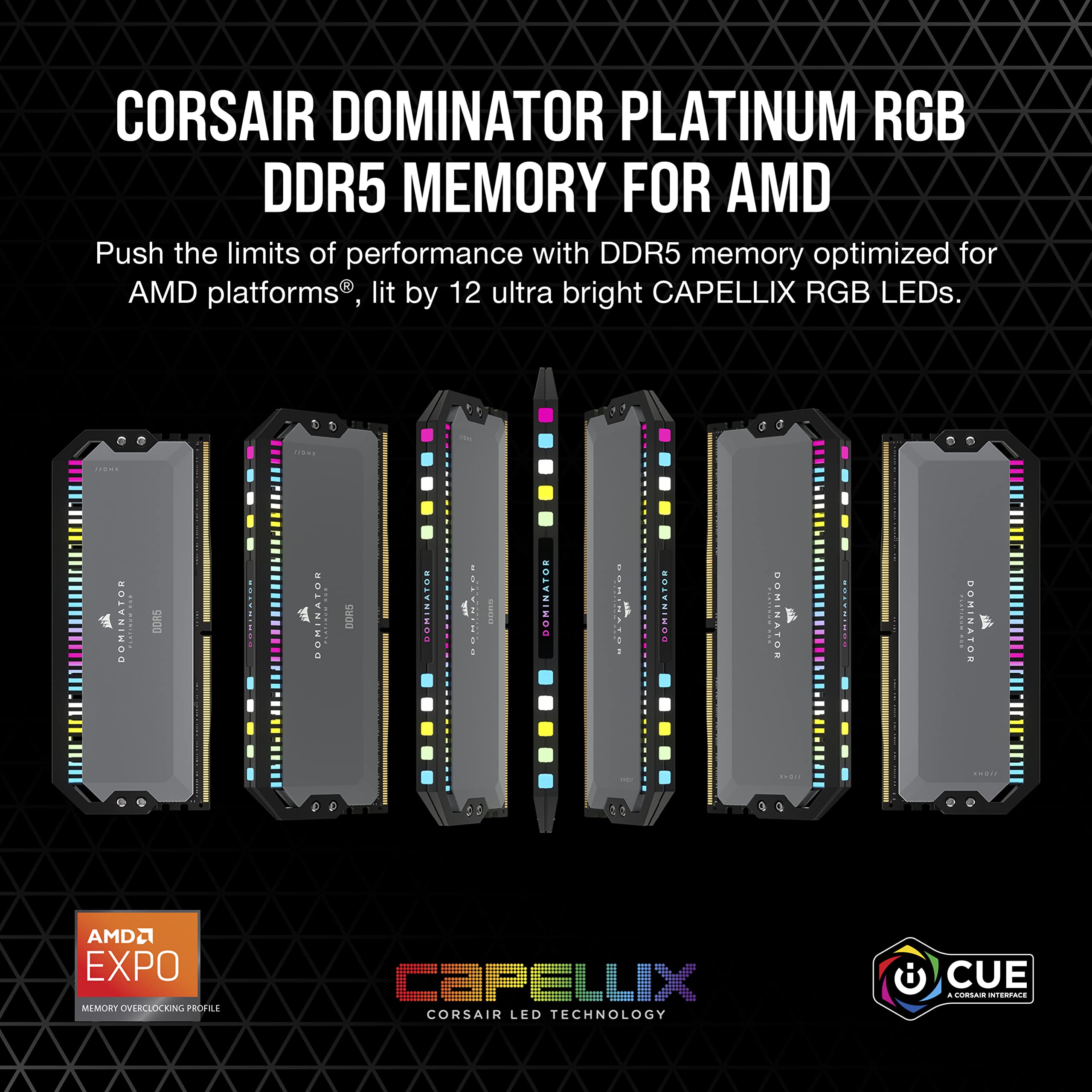 corsair-dominator-platinum-rgb-ddr5-64gb-2x32gb-ddr5-5600mhz-cl40-memory-amd-exp image 2