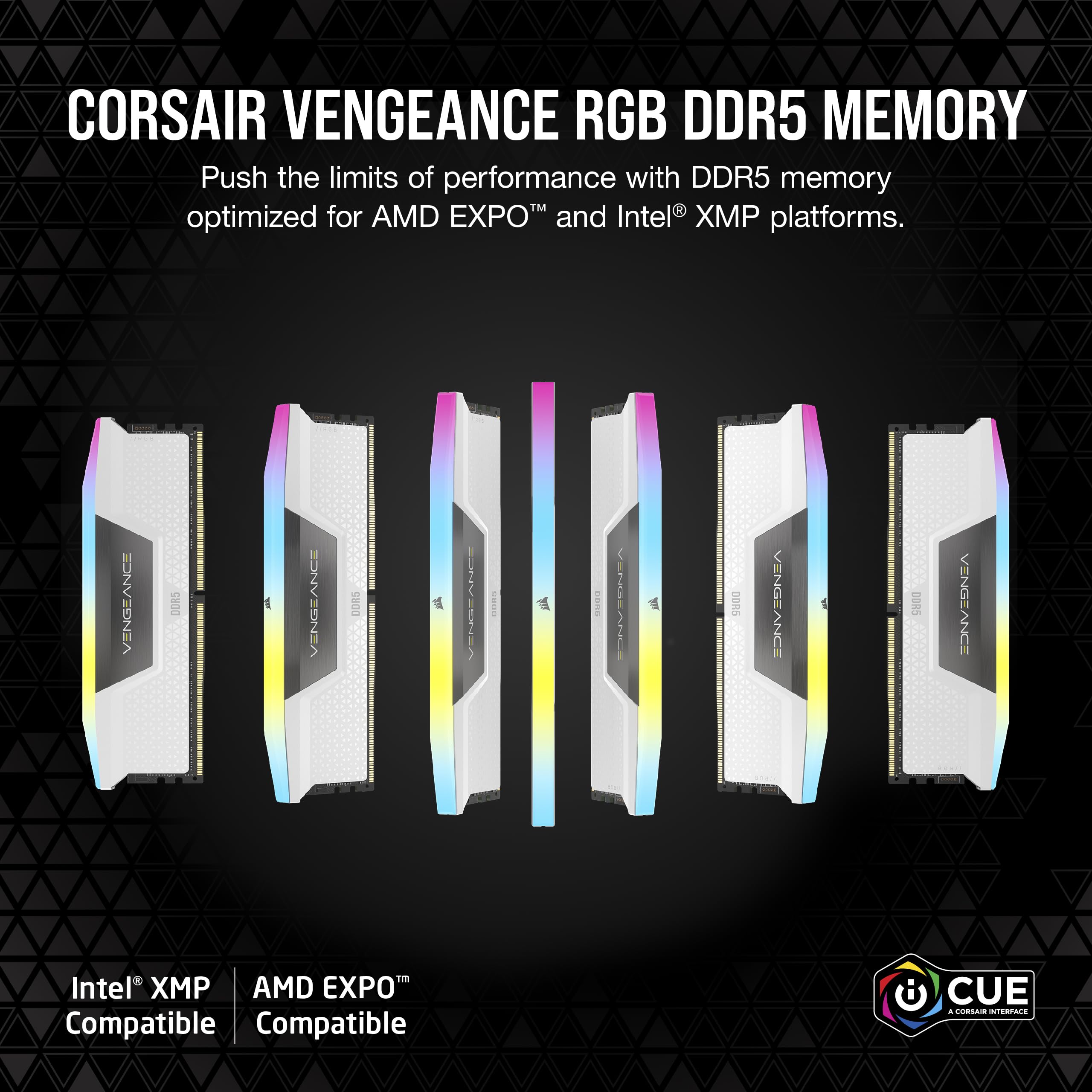 corsair-vengeance-rgb-ddr5-ram-32gb-2x16gb-6400mhz-cl36-amd-expo-intel-xmp-white image 2