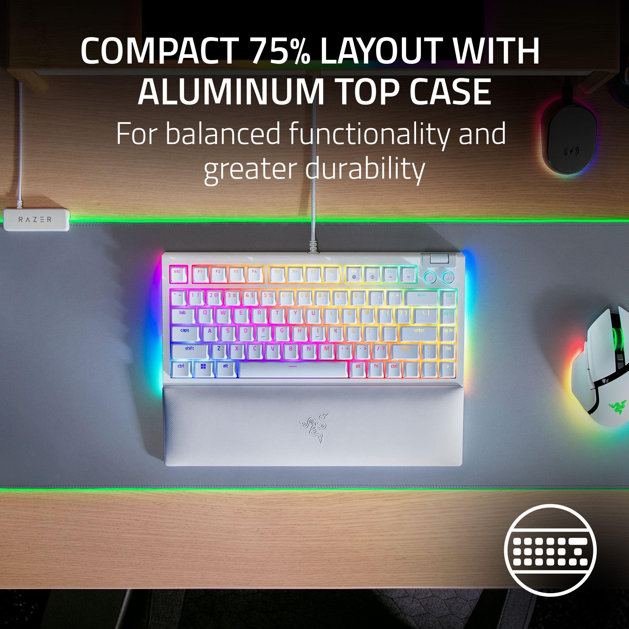 razer-blackwidow-v4-75-mechanical-gaming-keyboard-hot-swappable-orange-tactile-s image 3