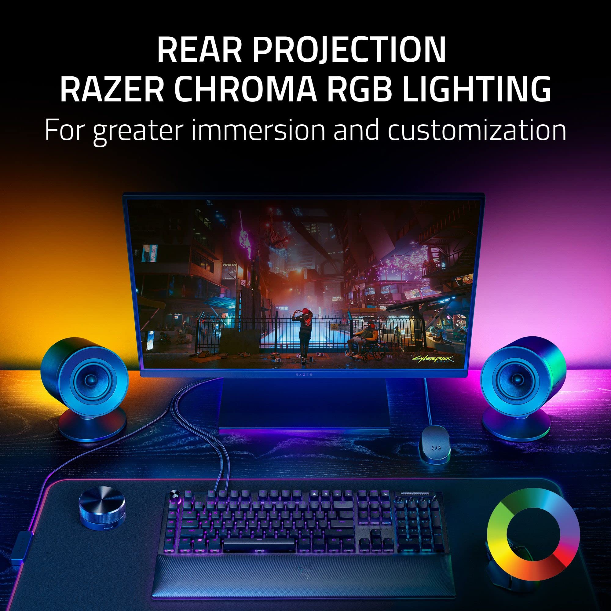 razer-nommo-v2-pro-2-1-pc-gaming-speakers-with-wireless-subwoofer image 5