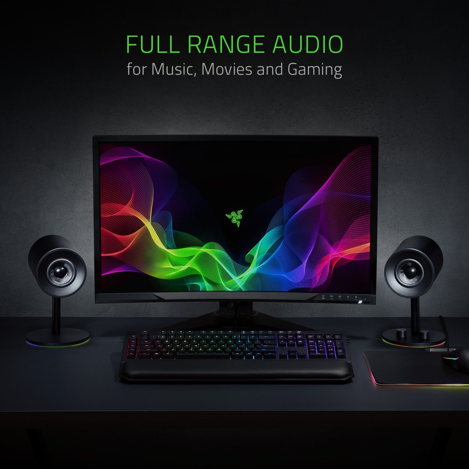 razer-nommo-chroma-2-0-pc-gaming-speakers-custom-woven-3-glass-fiber-drivers-rea image 2