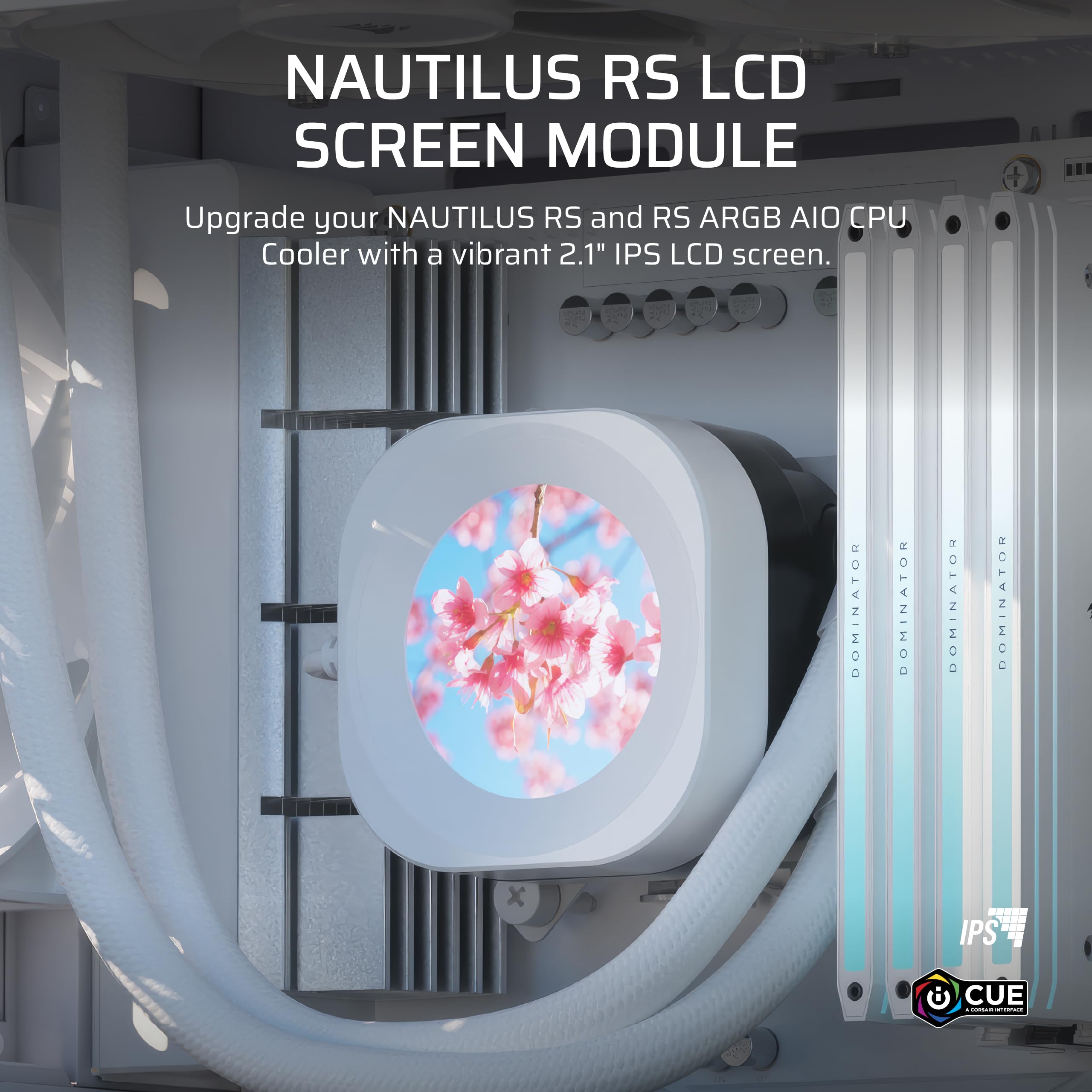 corsair-nautilus-rs-lcd-module-2-1-ips-screen-for-nautilus-rs-aio-coolers-white image 2