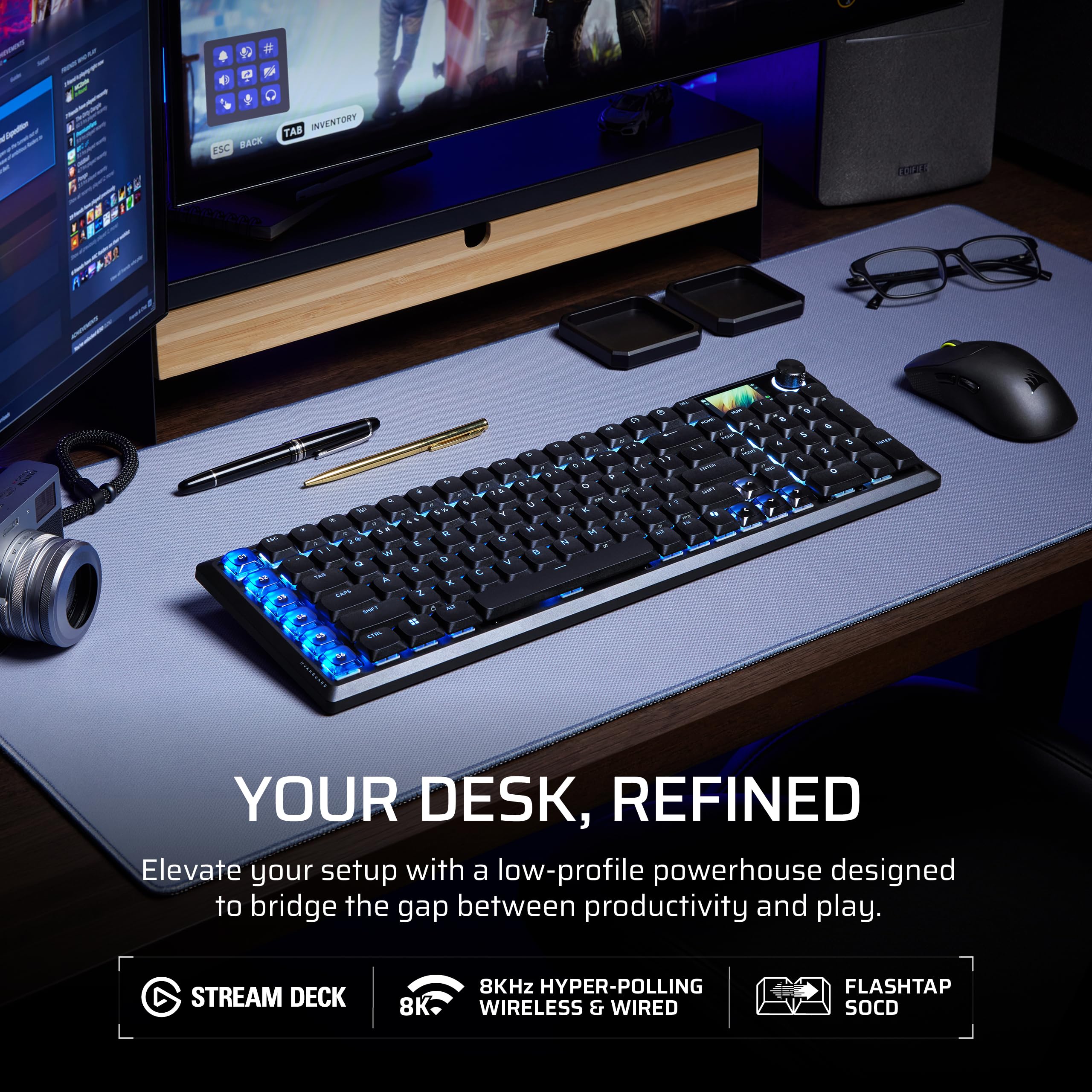 corsair-vanguard-air-99-wireless-low-profile-optical-mechanical-rgb-gaming-keybo image 2