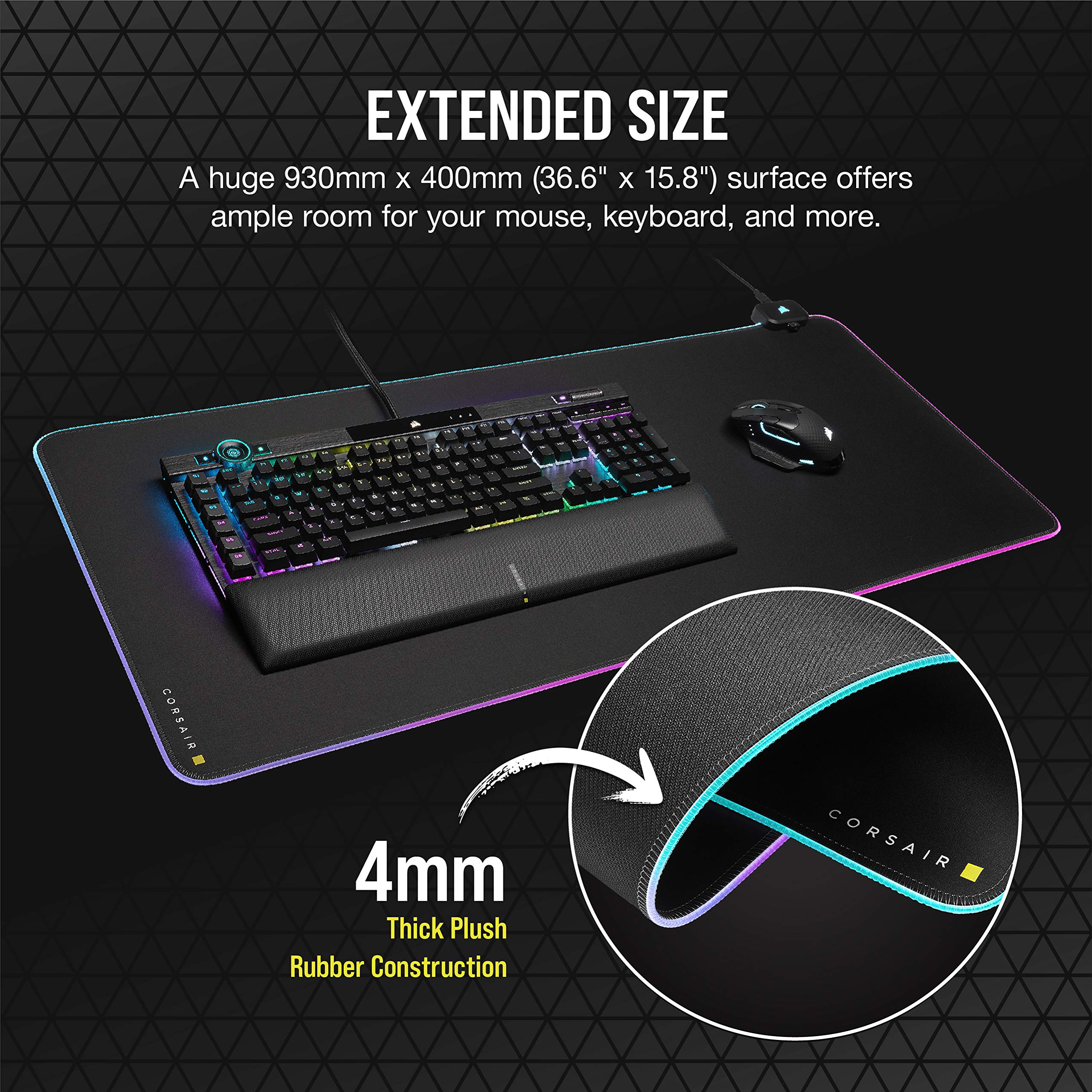 corsair-mm700-rgb-extended-cloth-mouse-pad-36-6-x-15-8-360-rgb-lighting-2-port-u image 5