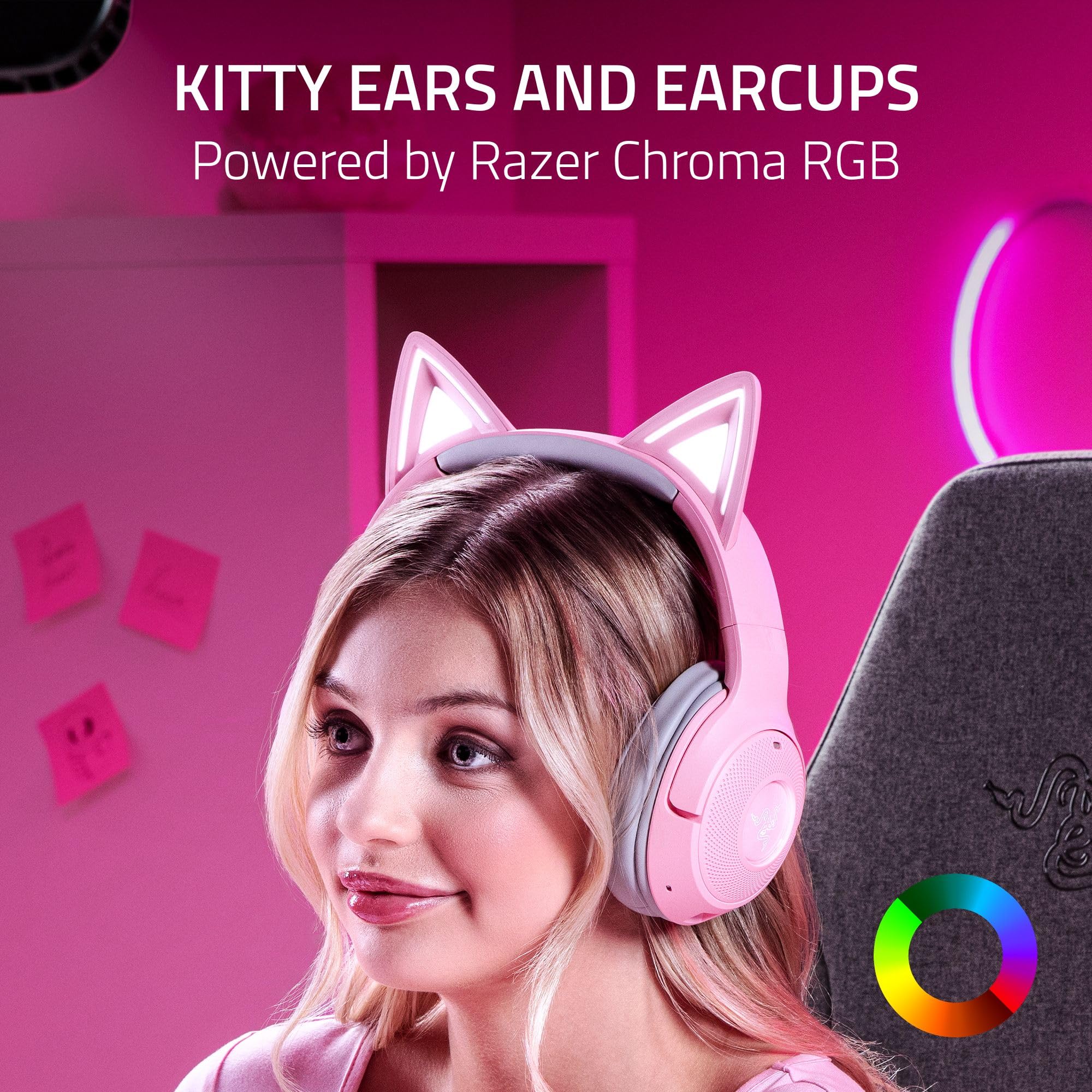 razer-kraken-kitty-v2-bt-wireless-rgb-gaming-headset-with-chroma-kitty-ears-blue image 2