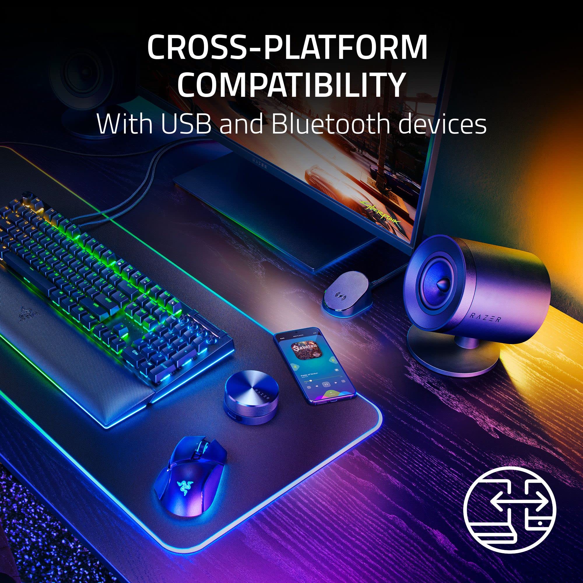 razer-nommo-v2-pro-2-1-pc-gaming-speakers-with-wireless-subwoofer image 7
