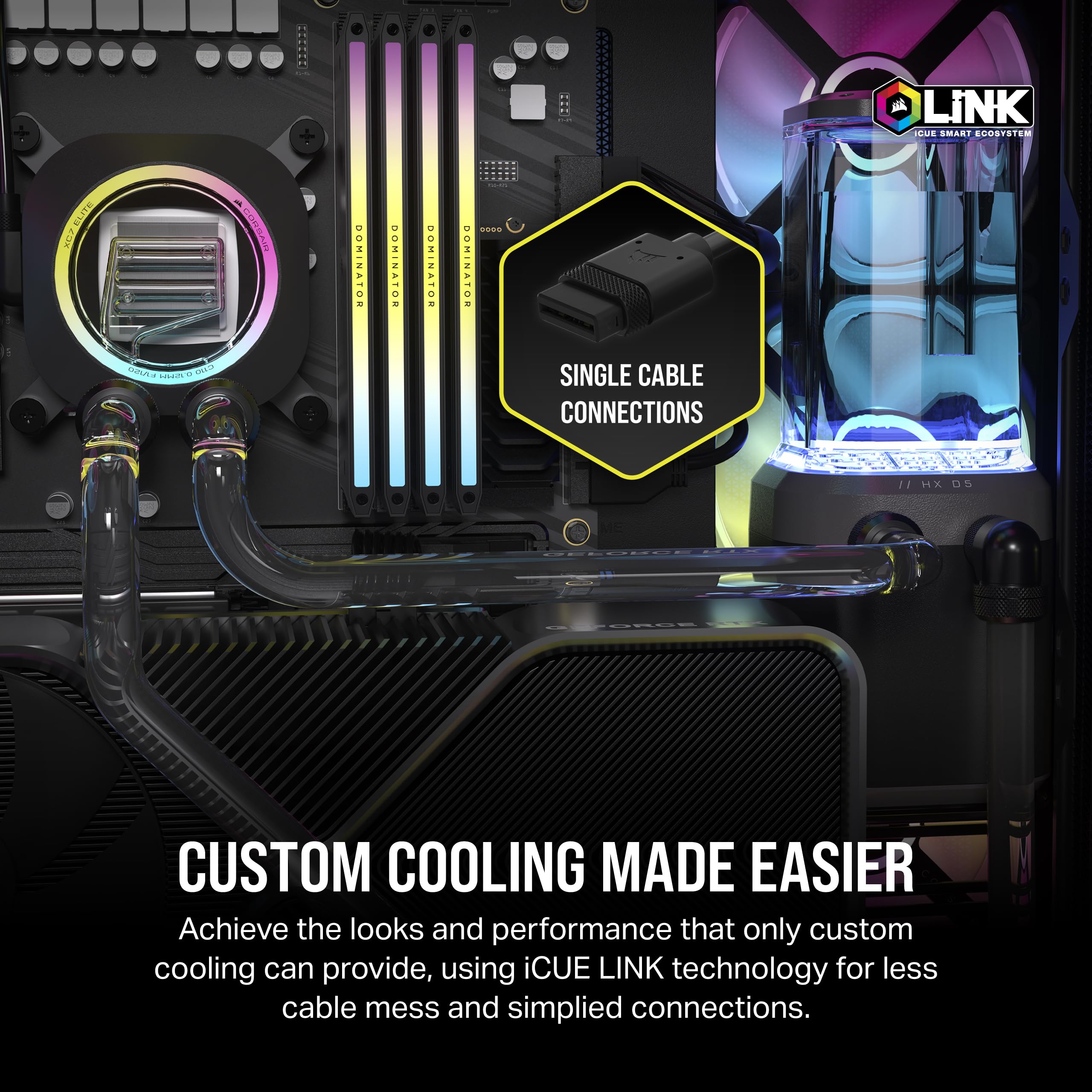 corsair-hydro-x-series-icue-link-xh405i-custom-cooling-kit-hardline-water-coolin image 3
