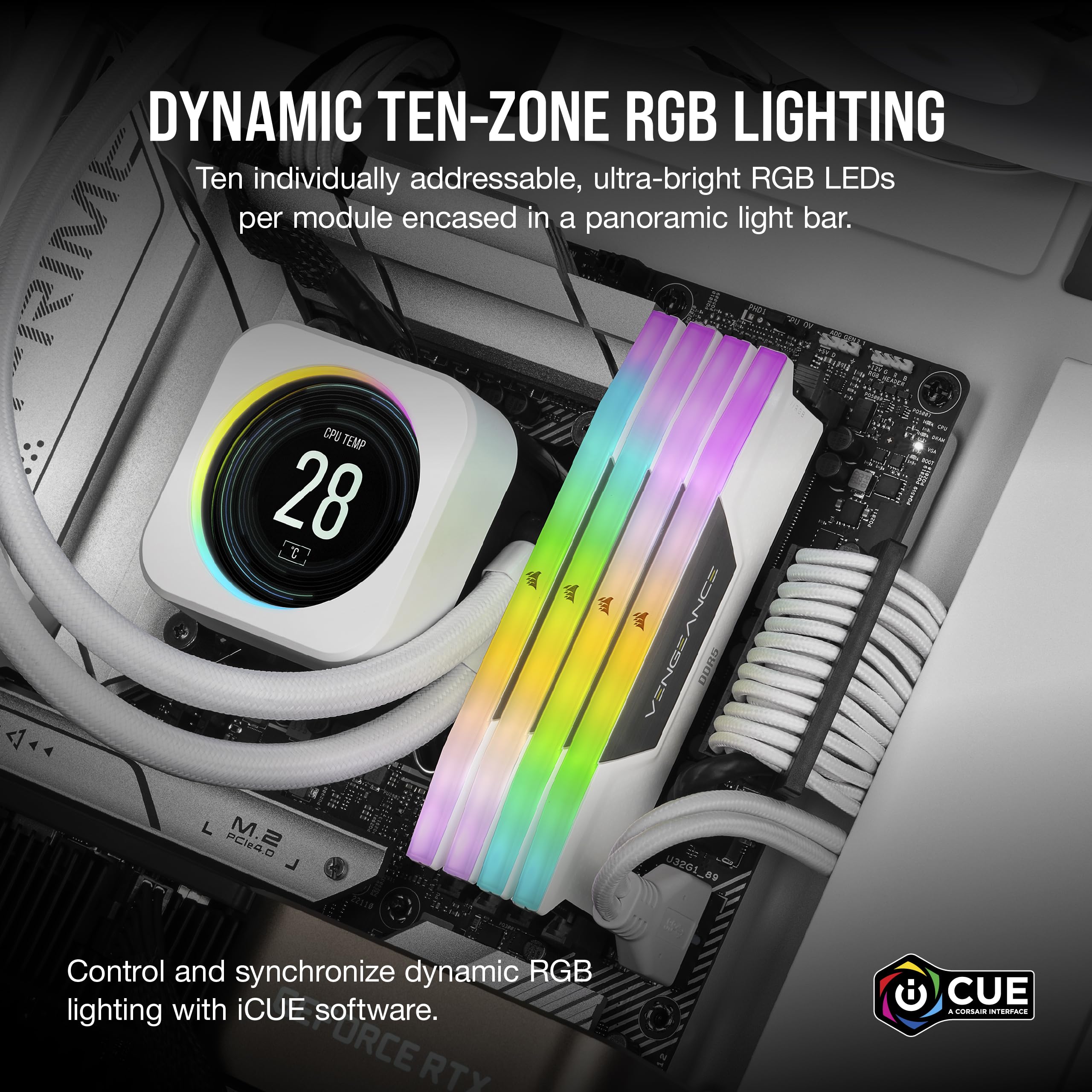 corsair-vengeance-rgb-ddr5-ram-32gb-2x16gb-6400mhz-cl36-amd-expo-intel-xmp-white image 4