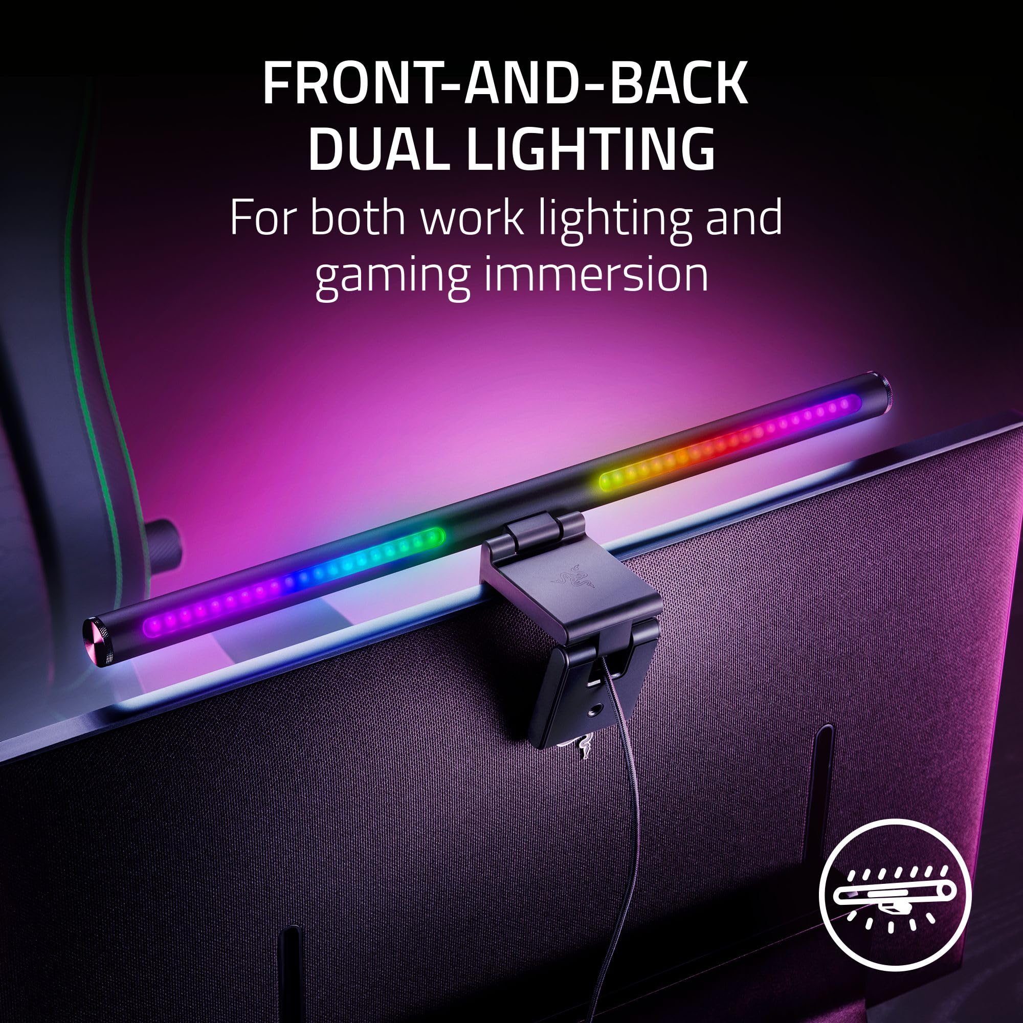 razer-aether-monitor-led-light-bar-front-back-lighting-chroma-rgb-works-with-ale image 2
