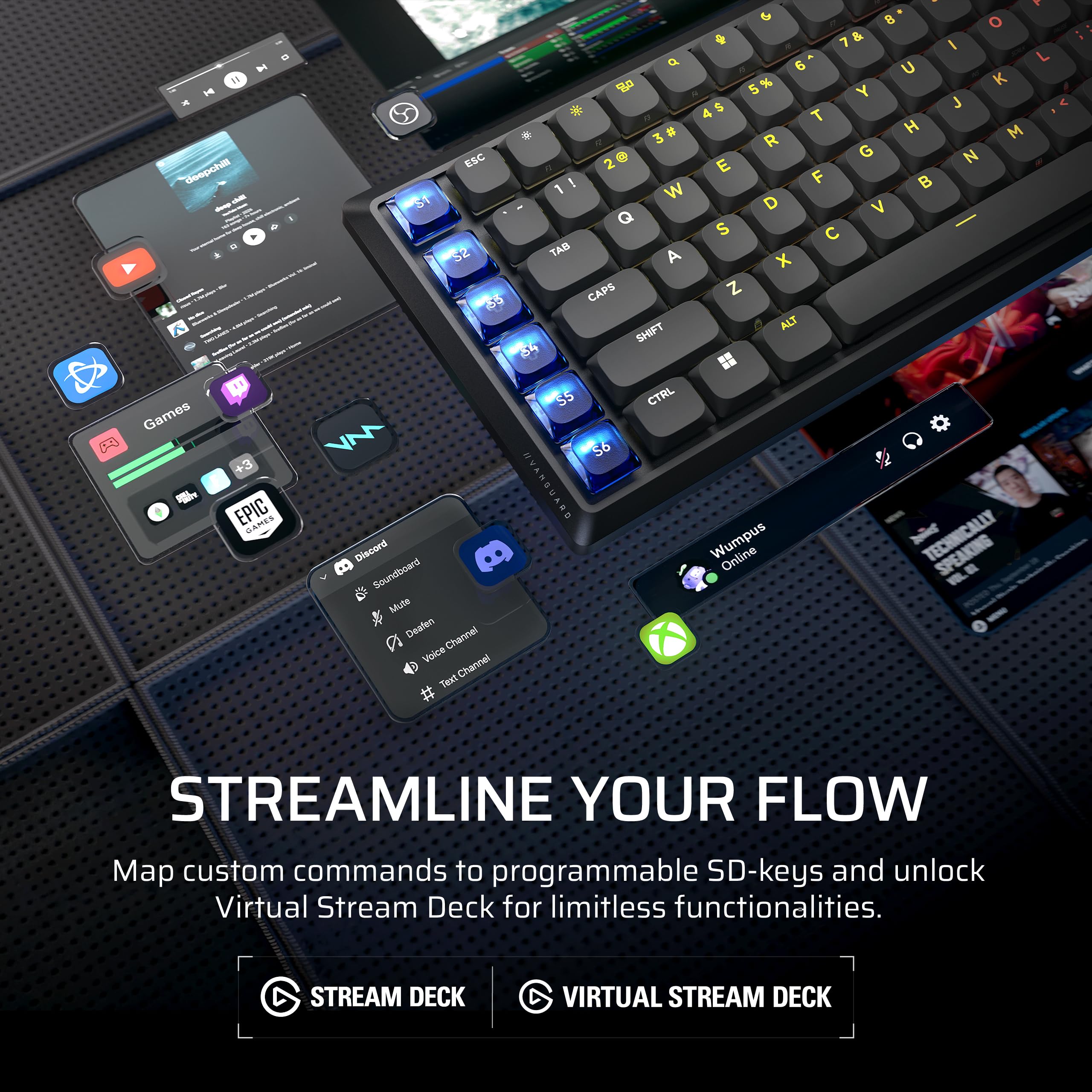 corsair-vanguard-air-99-wireless-low-profile-optical-mechanical-rgb-gaming-keybo image 6
