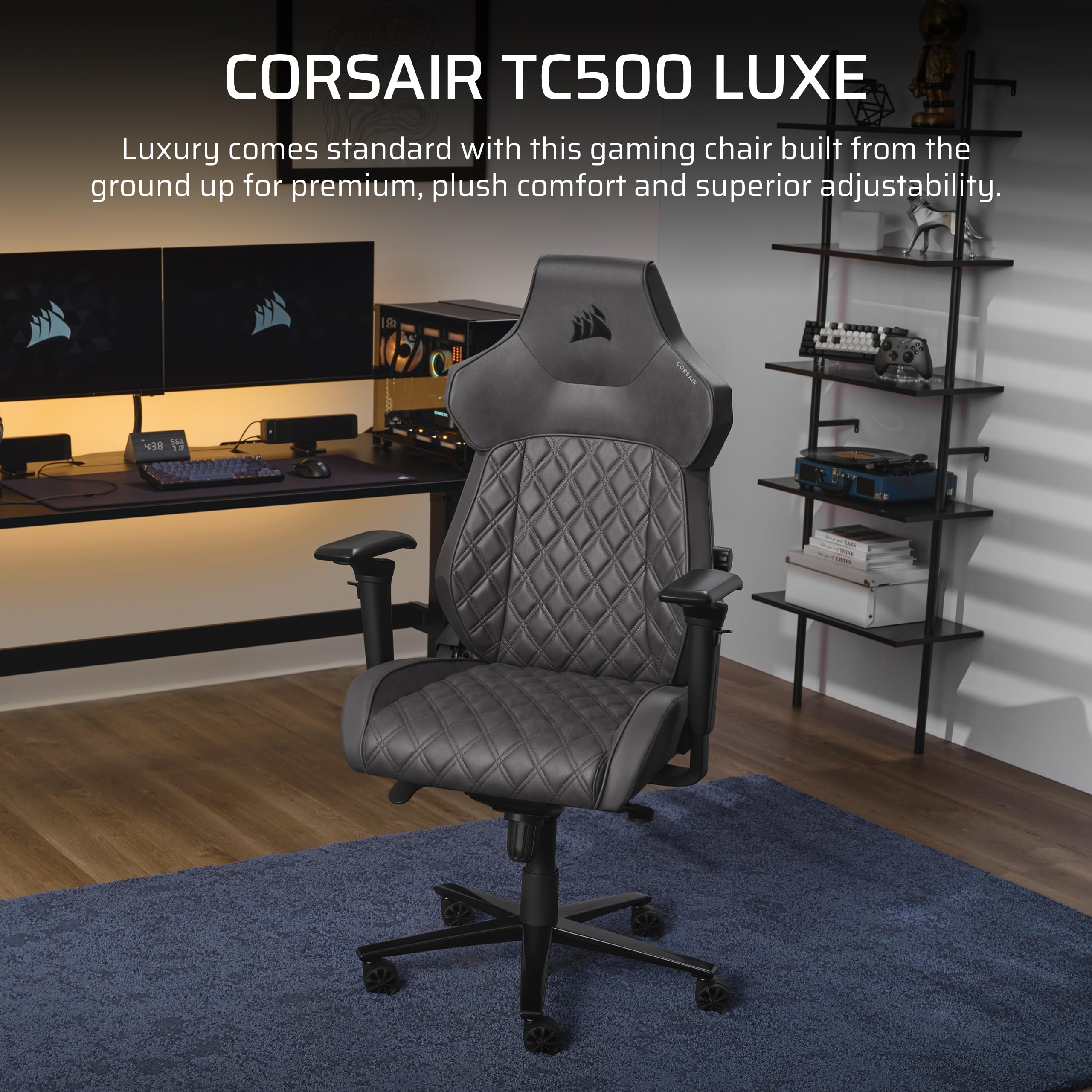 corsair-tc500-luxe-gaming-chair-premium-breathable-fabric-wide-seat-five-way-adj image 2