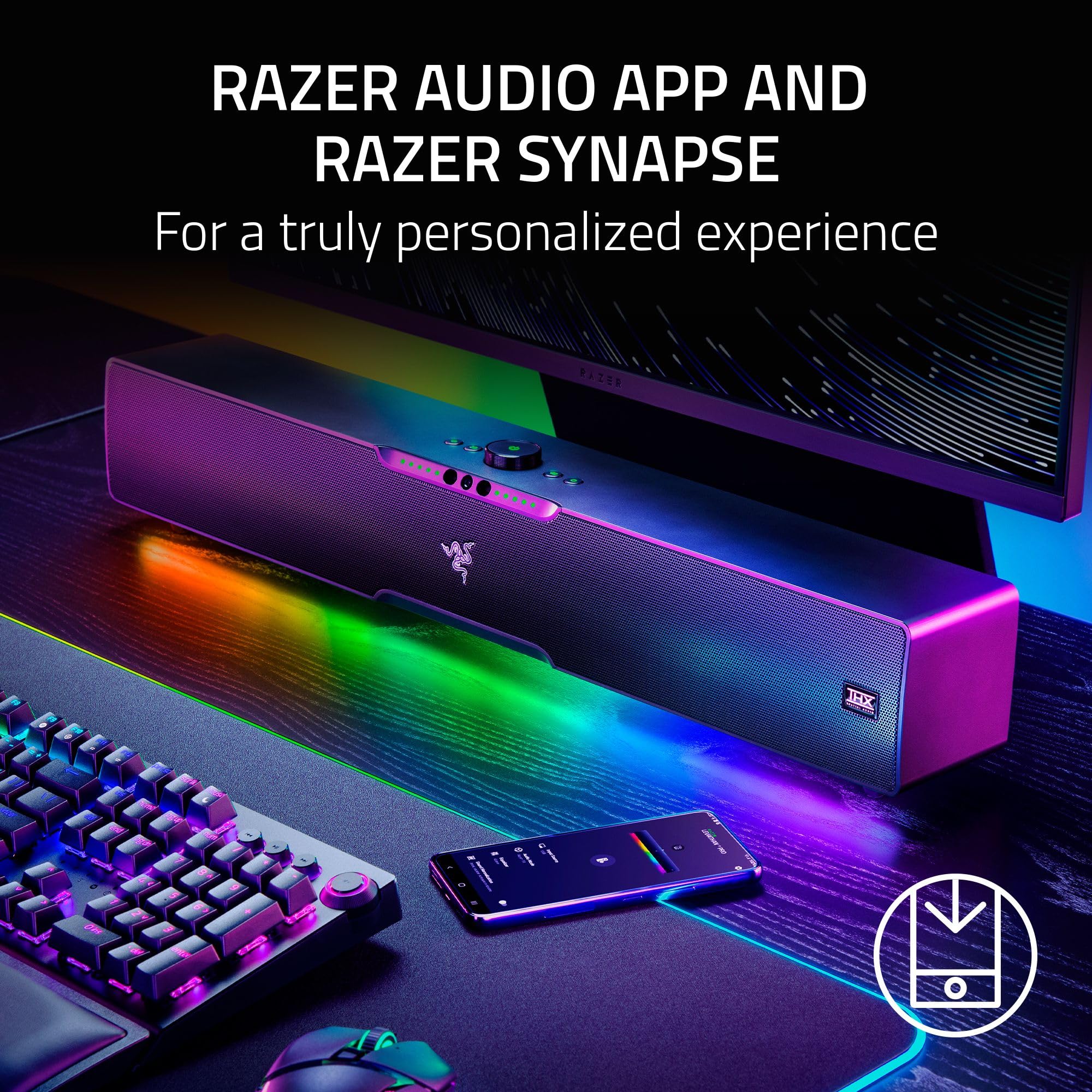 razer-leviathan-v2-pro-multi-driver-pc-gaming-soundbar-with-subwoofer image 7