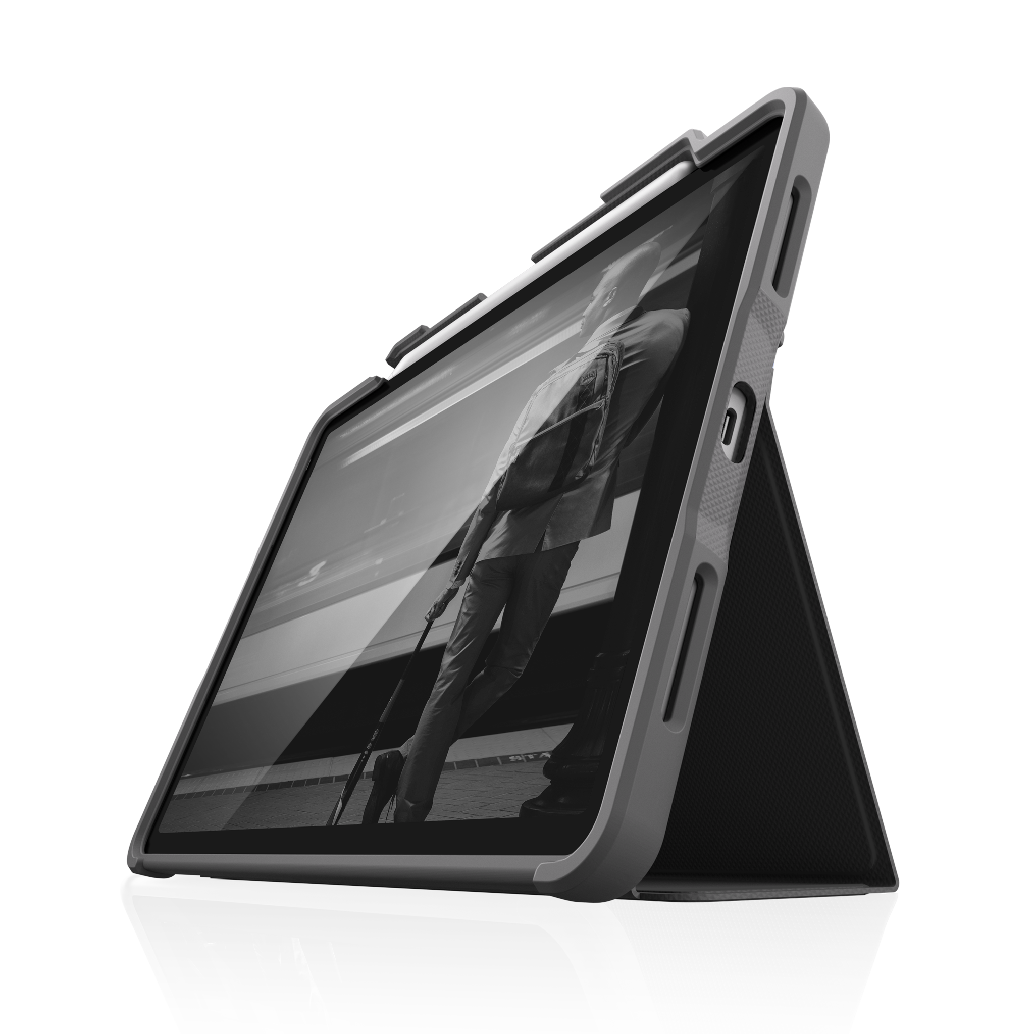 stm-goods-dux-plus-case-for-ipad-pro-11-2nd-gen-transparent-back-with-apple-penc image 1