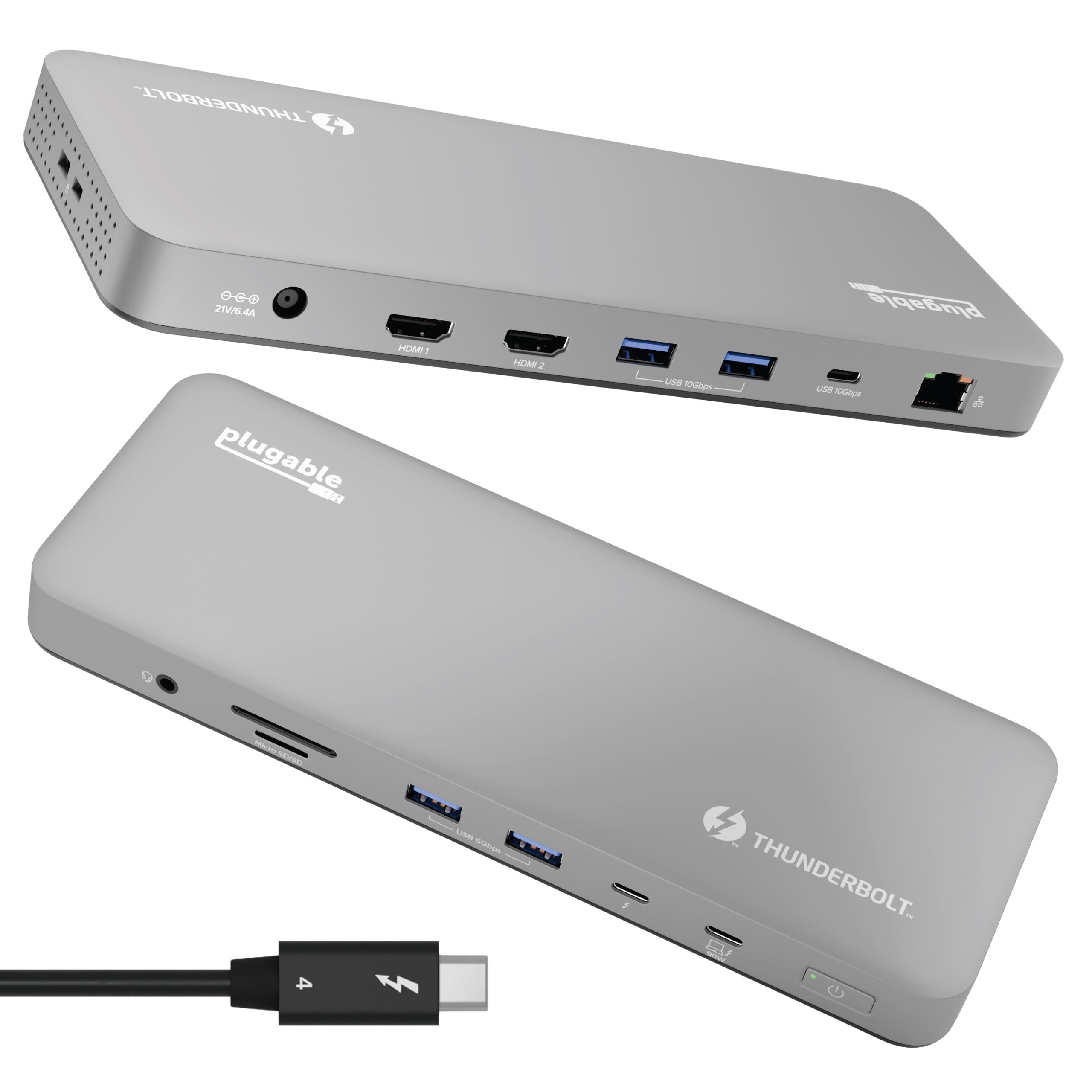 plugable-tbt-udm-thunderbolt-4-dock-for-m4-macbook-air-pro-13-in-1-with-100w-cha image 1