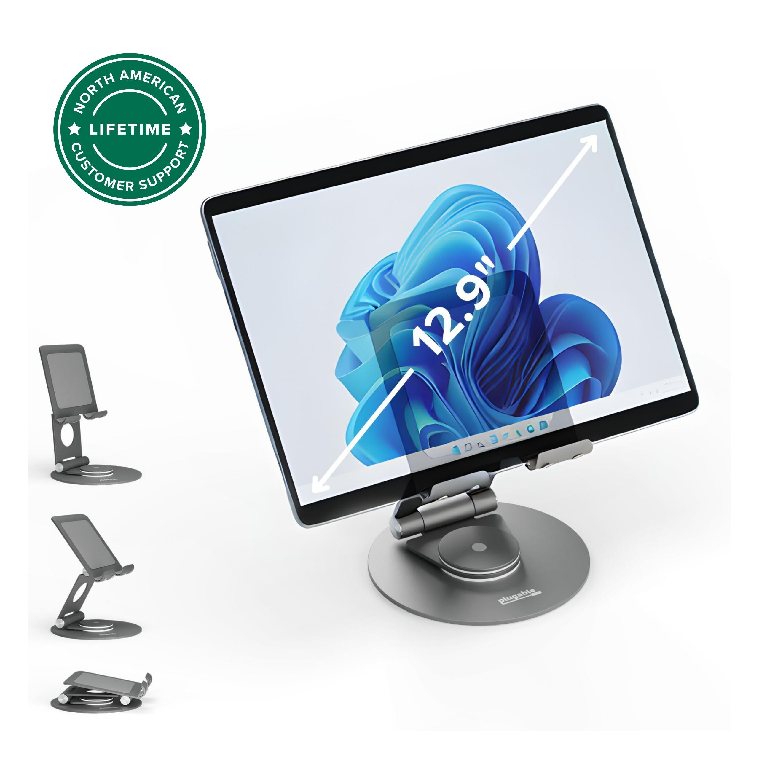 plugable-universal-tablet-stand-with-360-rotating-base image 1