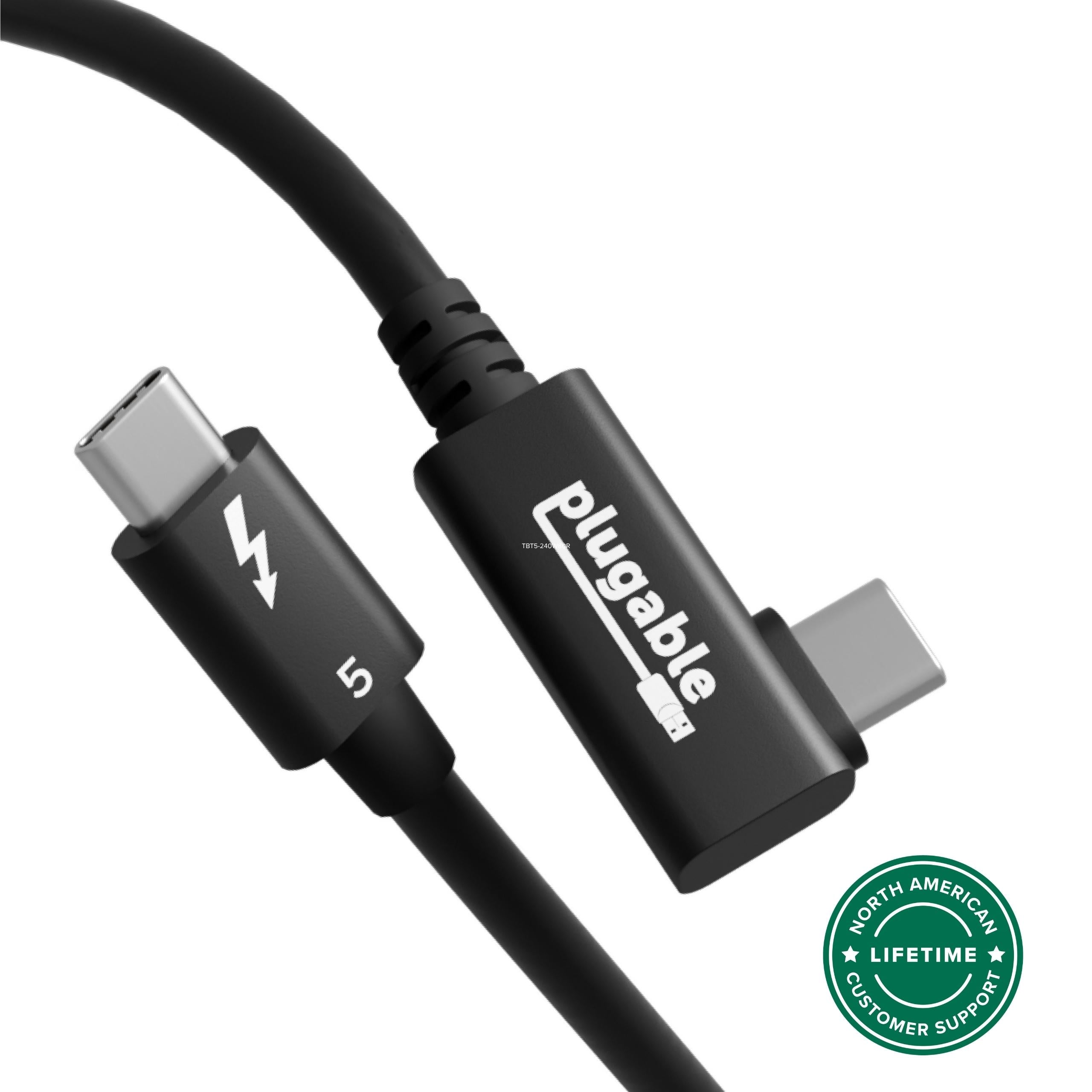 plugable-thunderbolt-5-240w-cable-with-right-angle-connector-80cm-2-6ft-tbt5-240 image 1