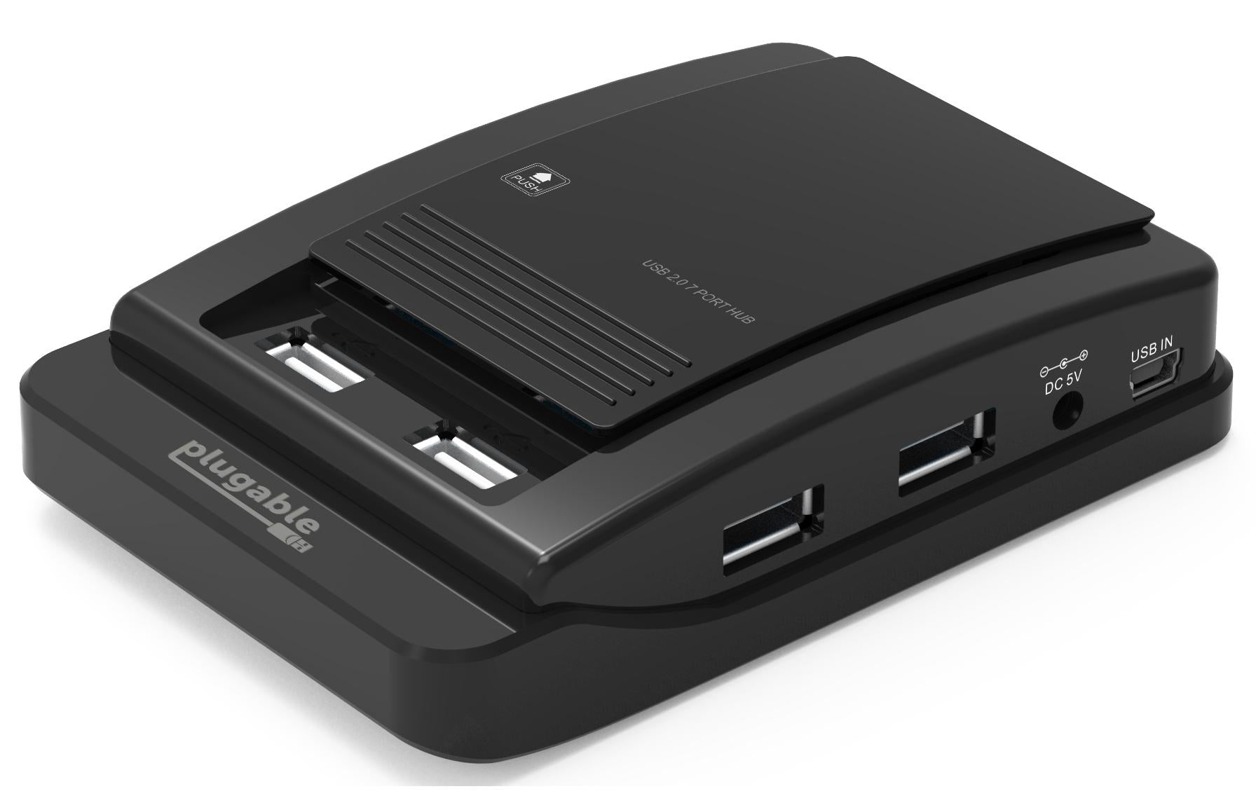 plugable-usb-2-0-7-port-hub-with-15w-power-adapter image 1