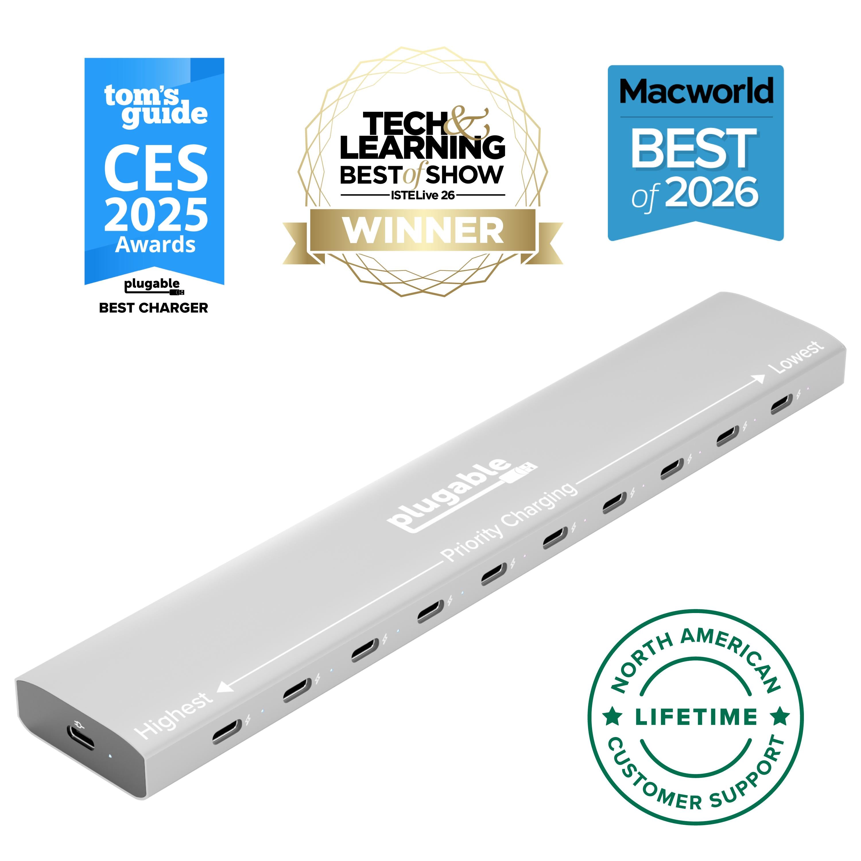 plugable-10-port-usb-c-charging-station-ps-10cc-100w-priority-charging image 1