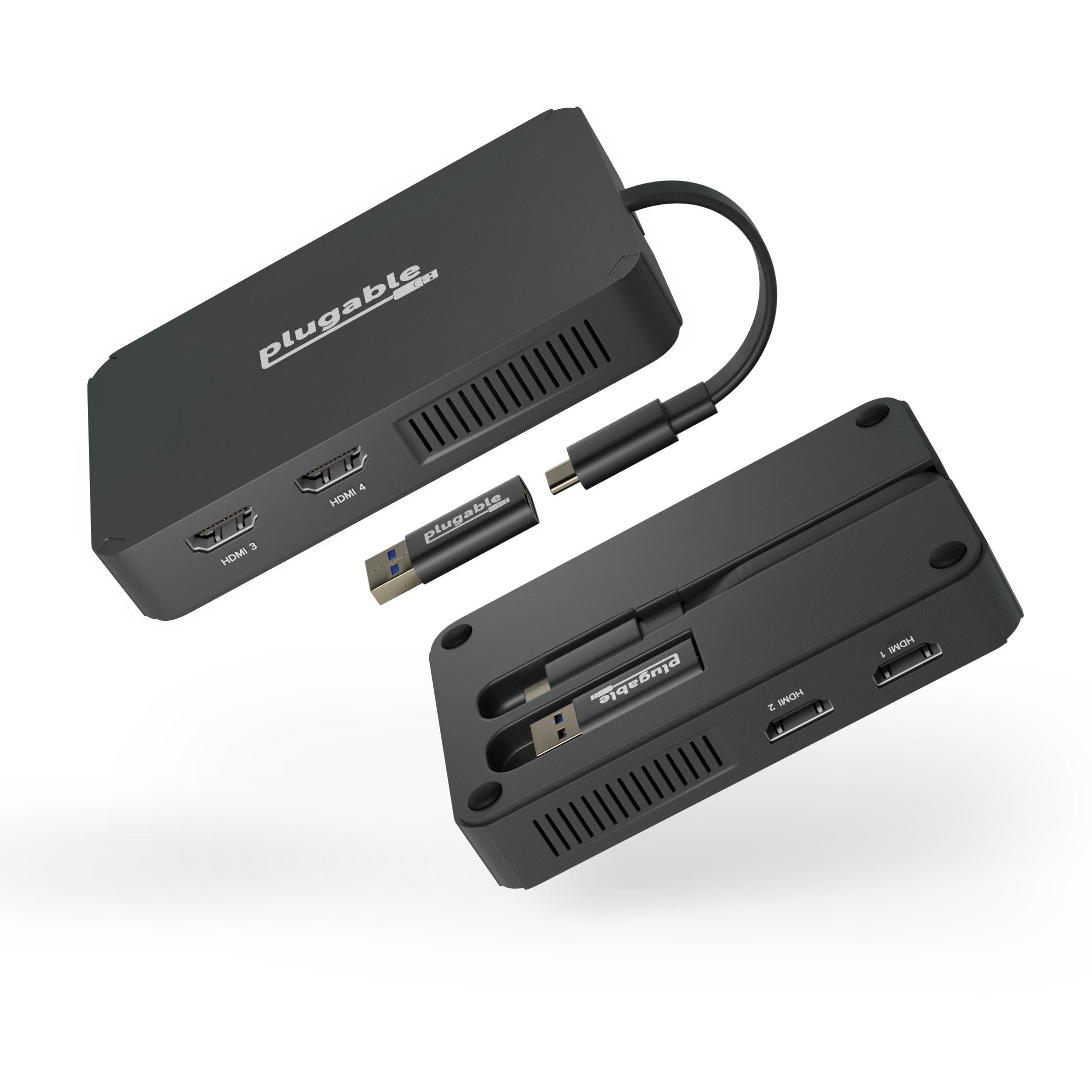 plugable-usbc-768h4-usb-c-usb-3-0-to-quad-hdmi-adapter-4x-1080p image 1